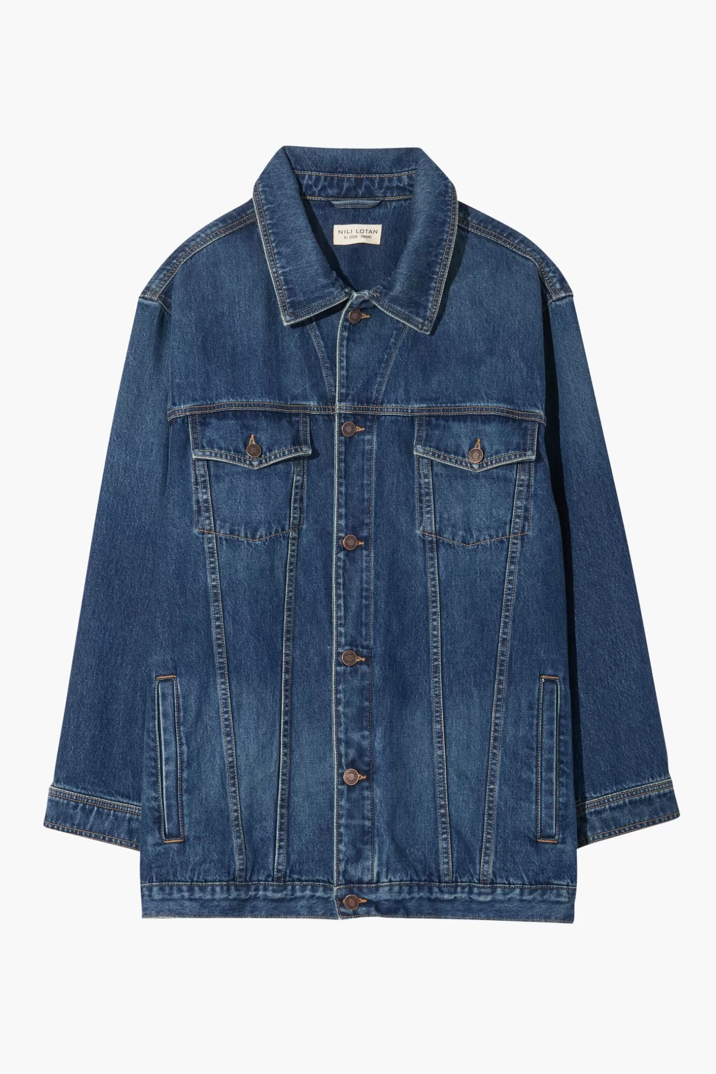 Jackets<NILI LOTAN ADAM OVERSIZED DENIM JACKET