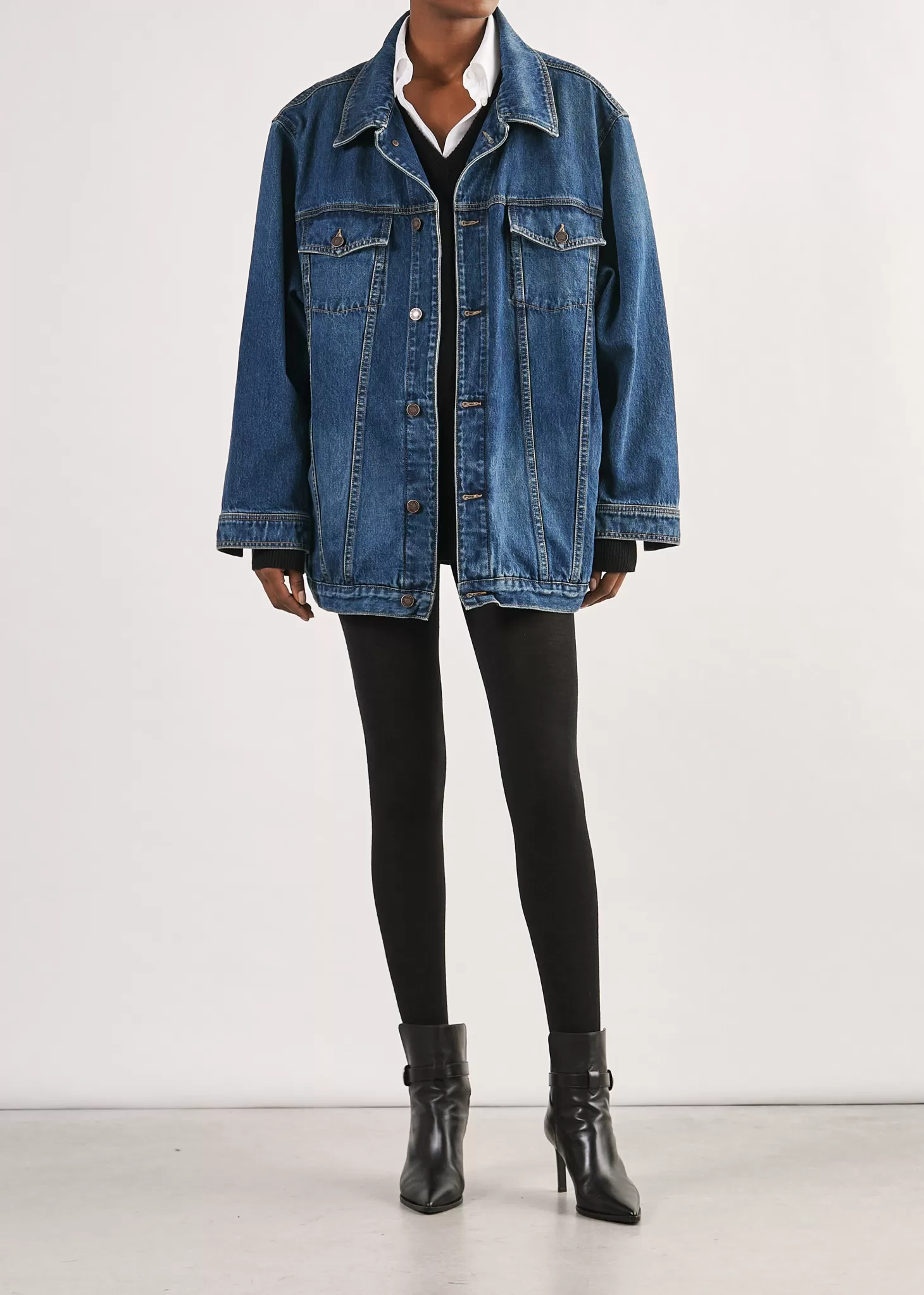 Jackets<NILI LOTAN ADAM OVERSIZED DENIM JACKET