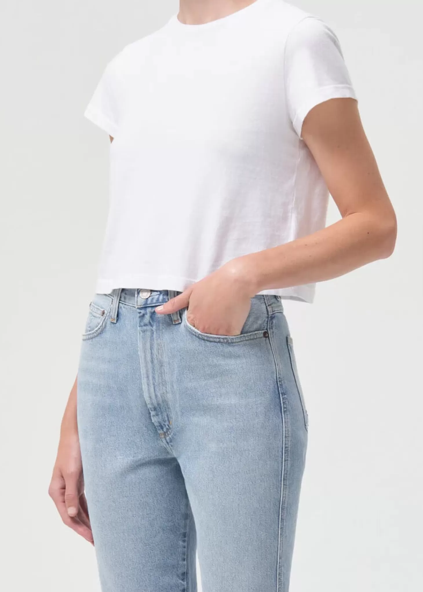 Tops<AGOLDE ADINE SHRUNKEN TEE
