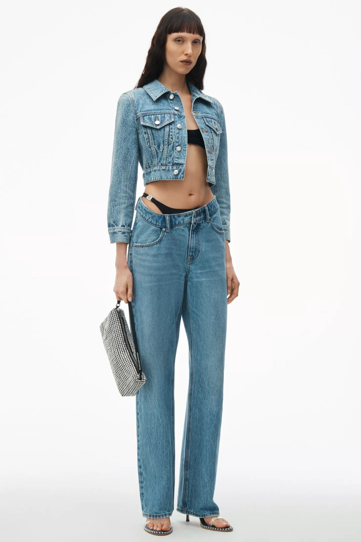 Denim<ALEXANDER WANG ASYMMETRICAL WAISTBAND JEAN WITH BIKINI