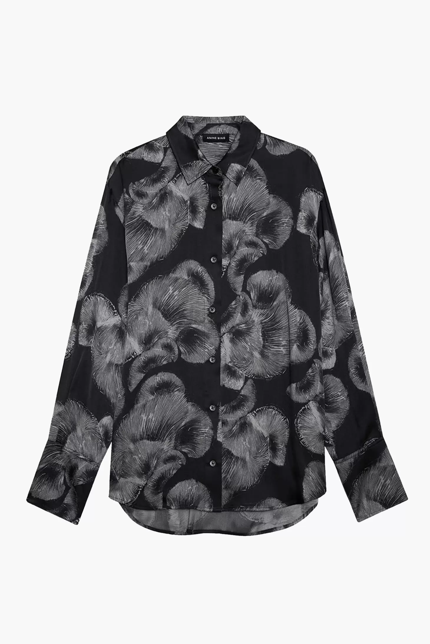 Tops | Matching Sets<ANINE BING AVALON SHIRT BlackMushroomPrint