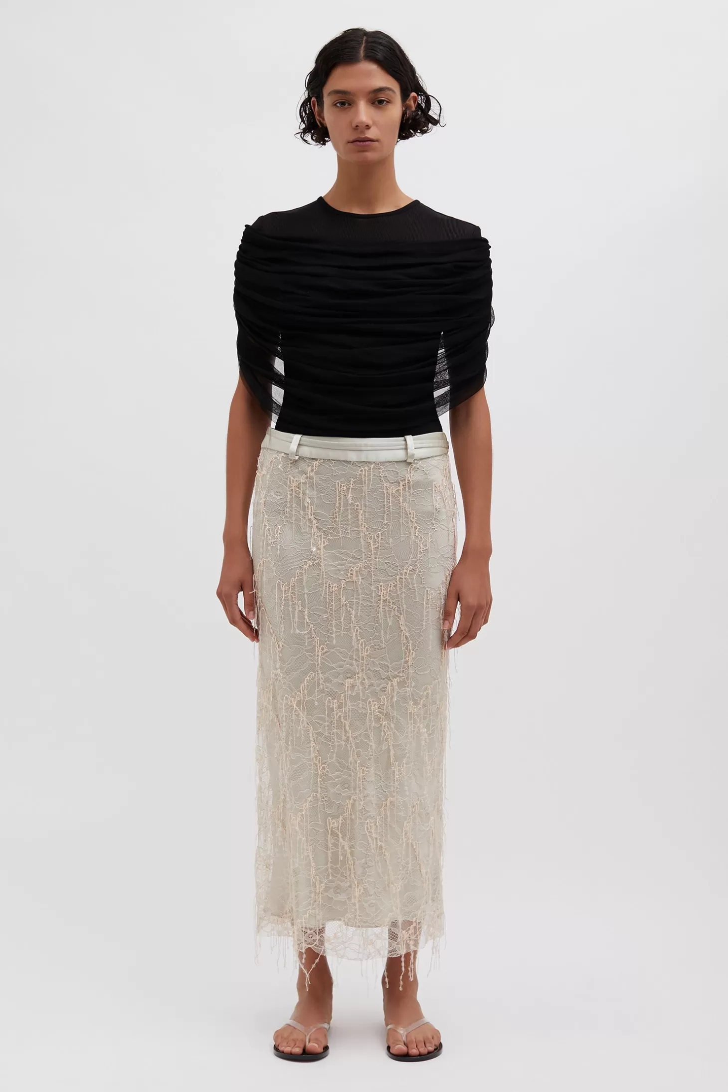 Skirts<CHRISTOPHER ESBER BEADED IVY LACE SKIRT Balm