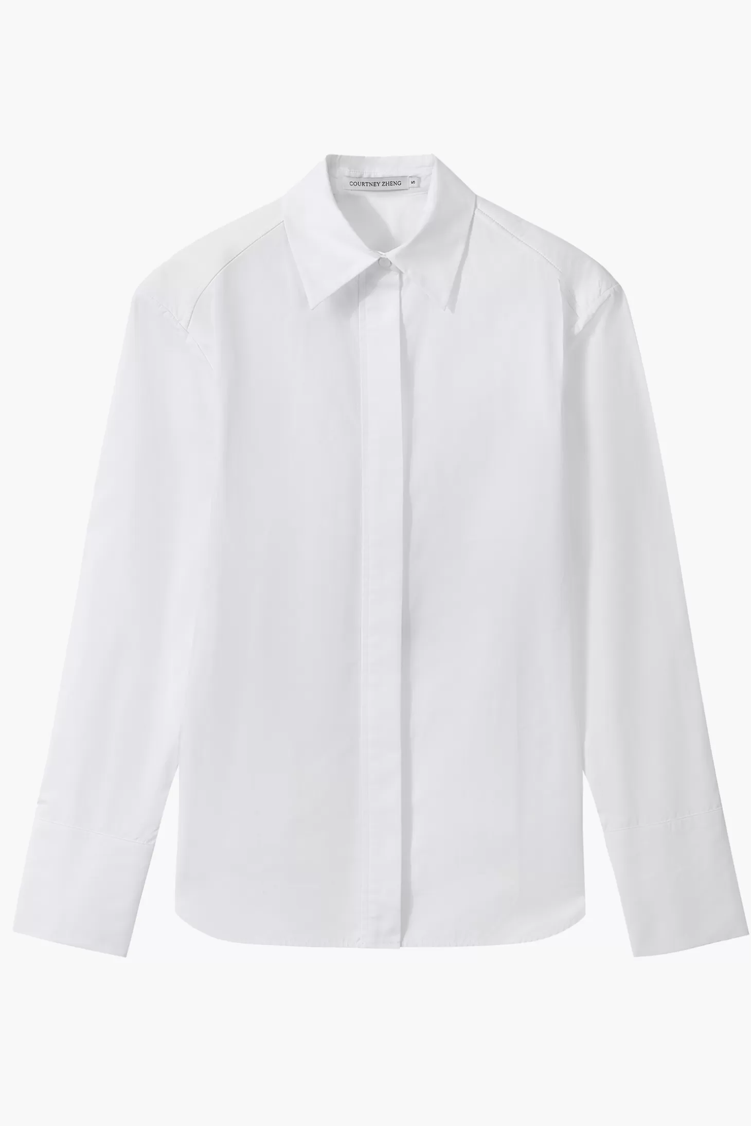 Tops<COURTNEY ZHENG BELT BACK SHIRT