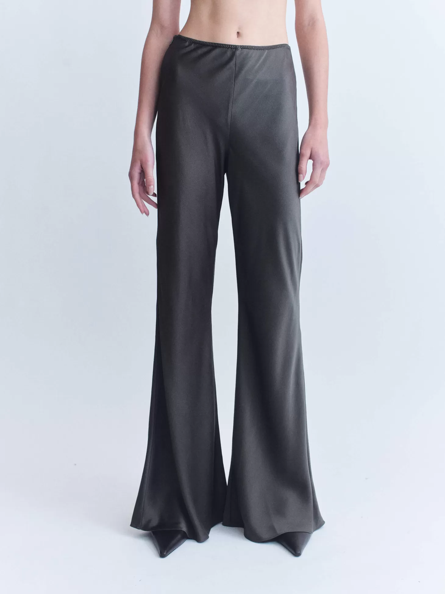 Pants | Matching Sets<COURTNEY ZHENG BIAS SILK FLARE PANTS