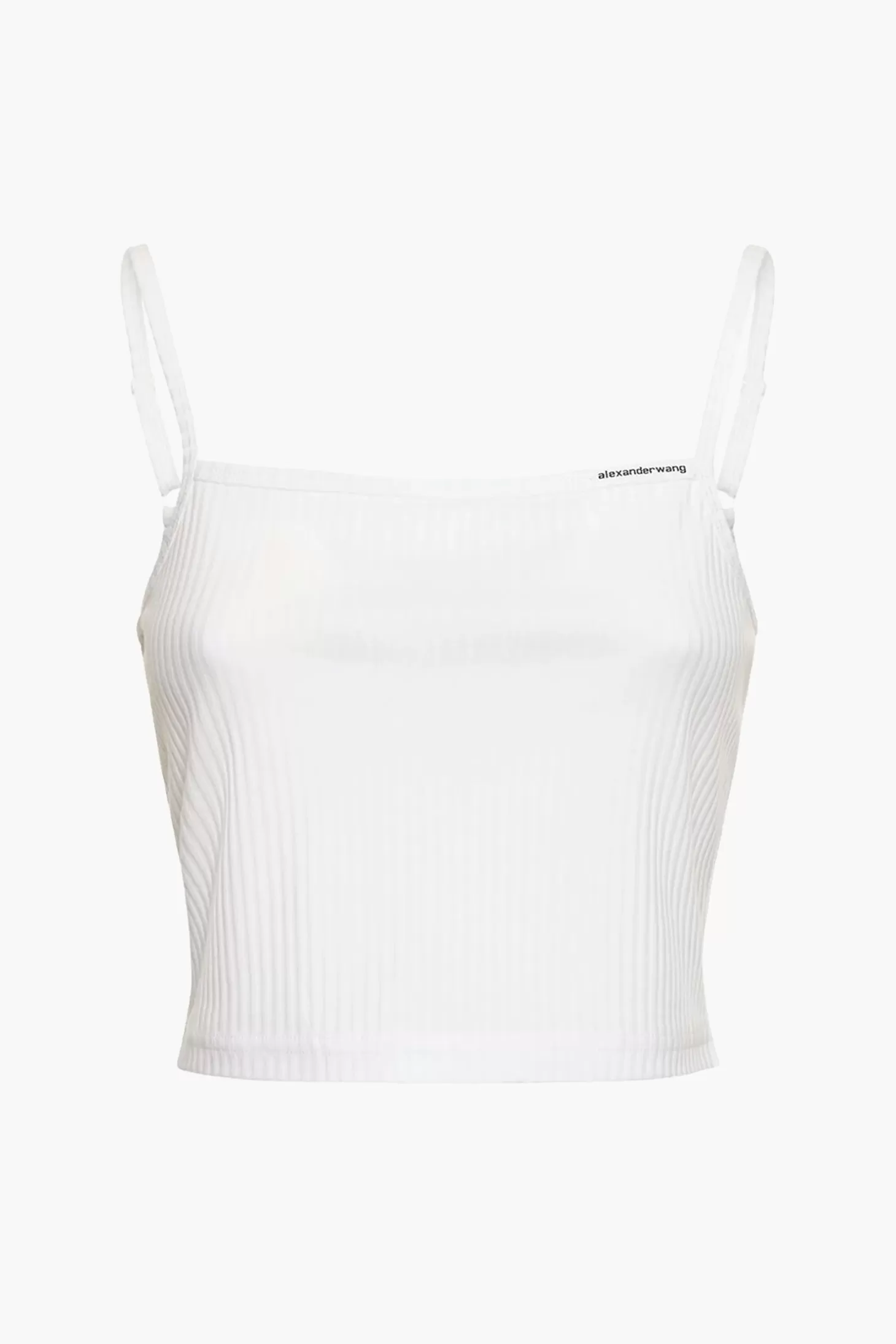 Tops<ALEXANDERWANG.T CAMI TOP W/ SKINNY WOVEN LABEL White