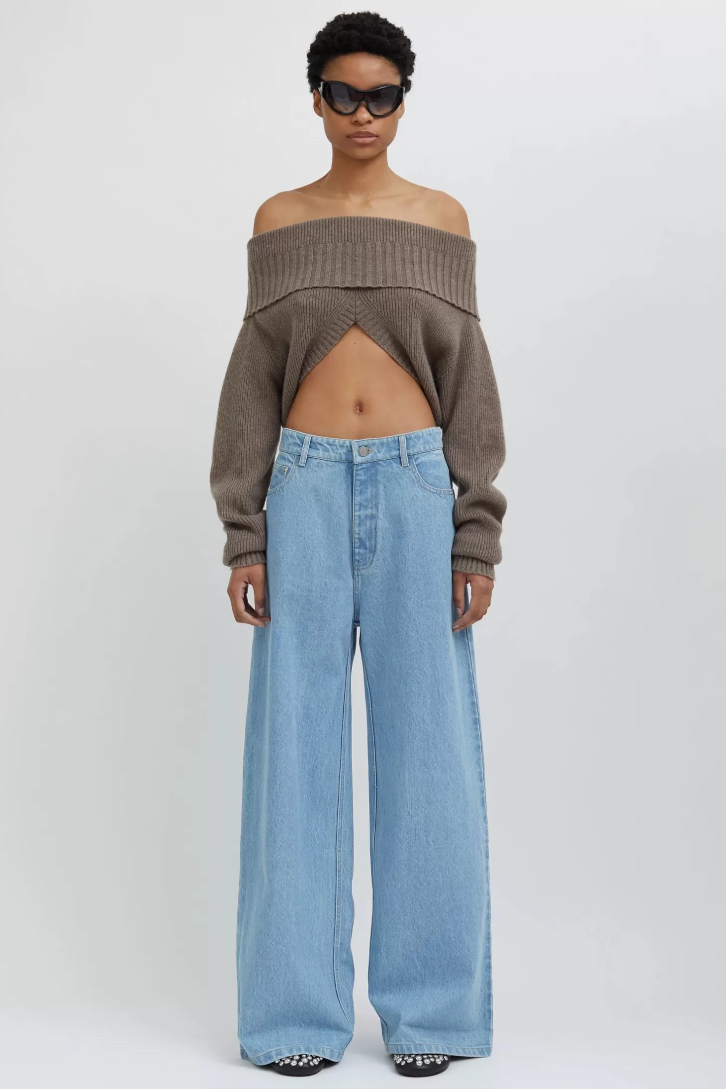 Tops | Knitwear<CHRISTOPHER ESBER CASHMERE KNIT SHRUG Taupe