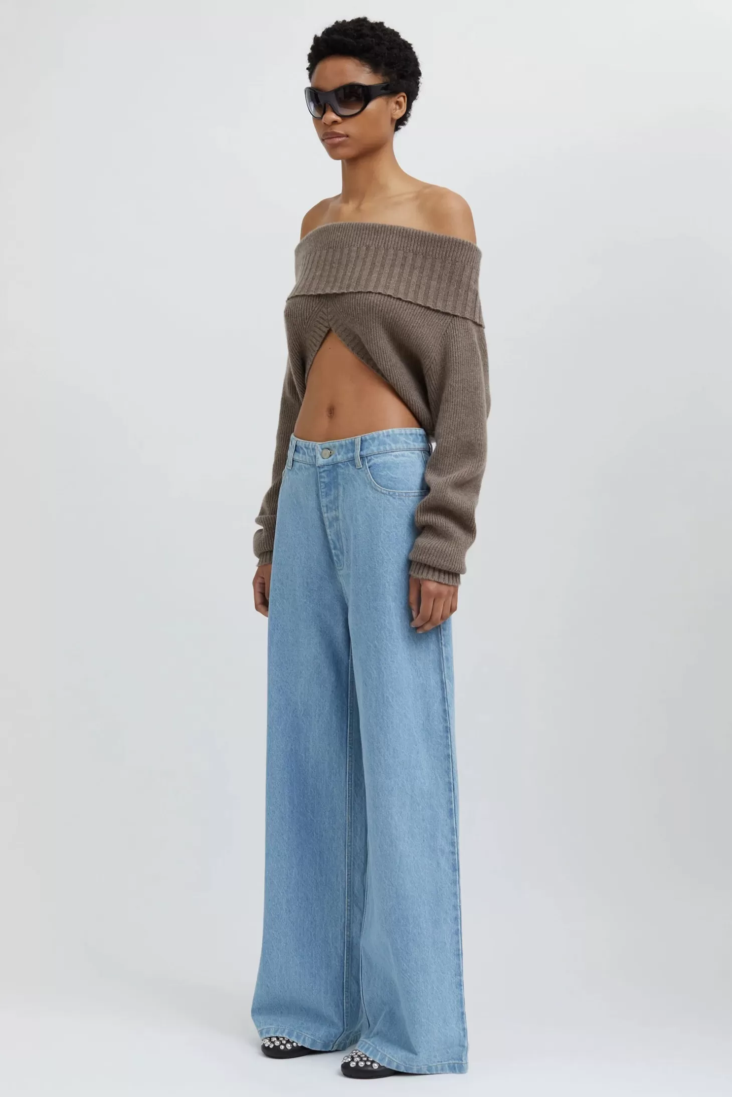 Tops | Knitwear<CHRISTOPHER ESBER CASHMERE KNIT SHRUG Taupe