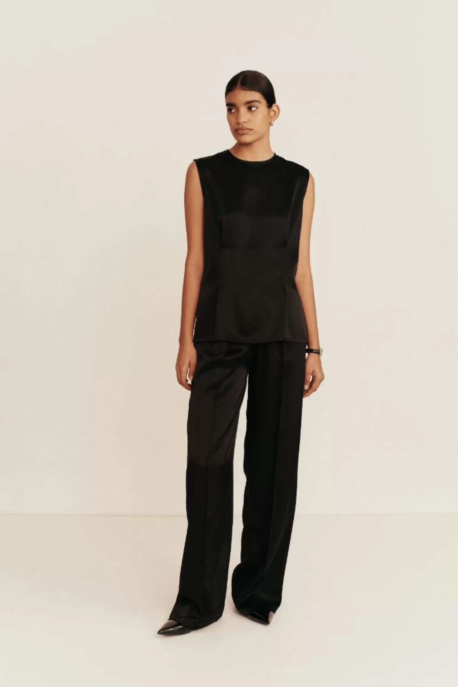 Pants<ESSE CLASSICO TUCK PANT Black