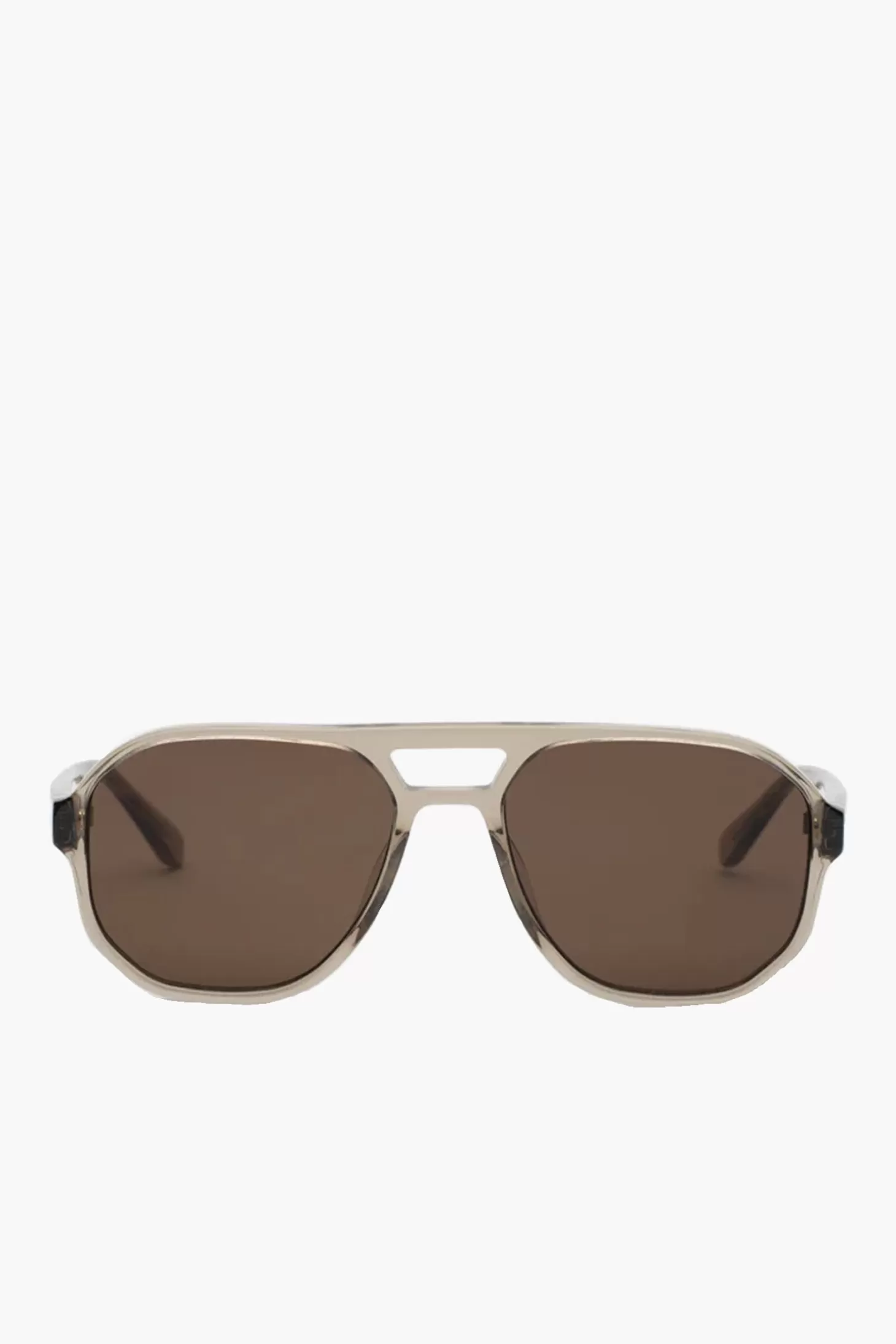 Sunglasses<EDERA EYEWEAR CLEMENCE SUNGLASSES OysterBrownClear/Brown