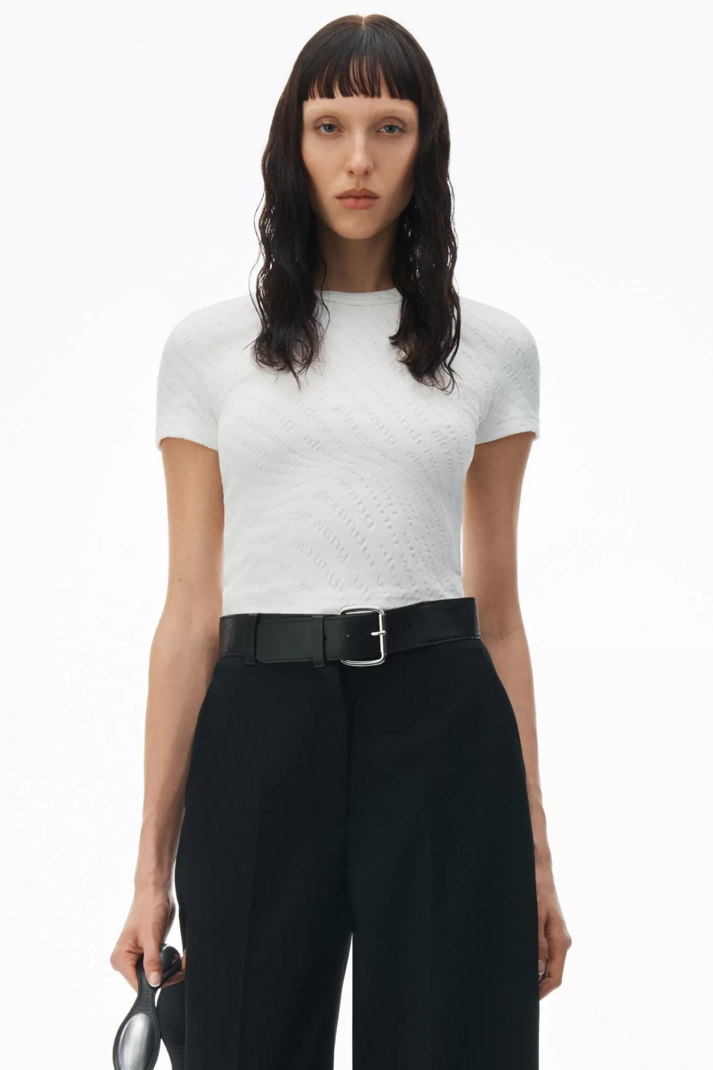 Tops<ALEXANDERWANG.T CREW NECK SHORT SLEEVE BABY TEE