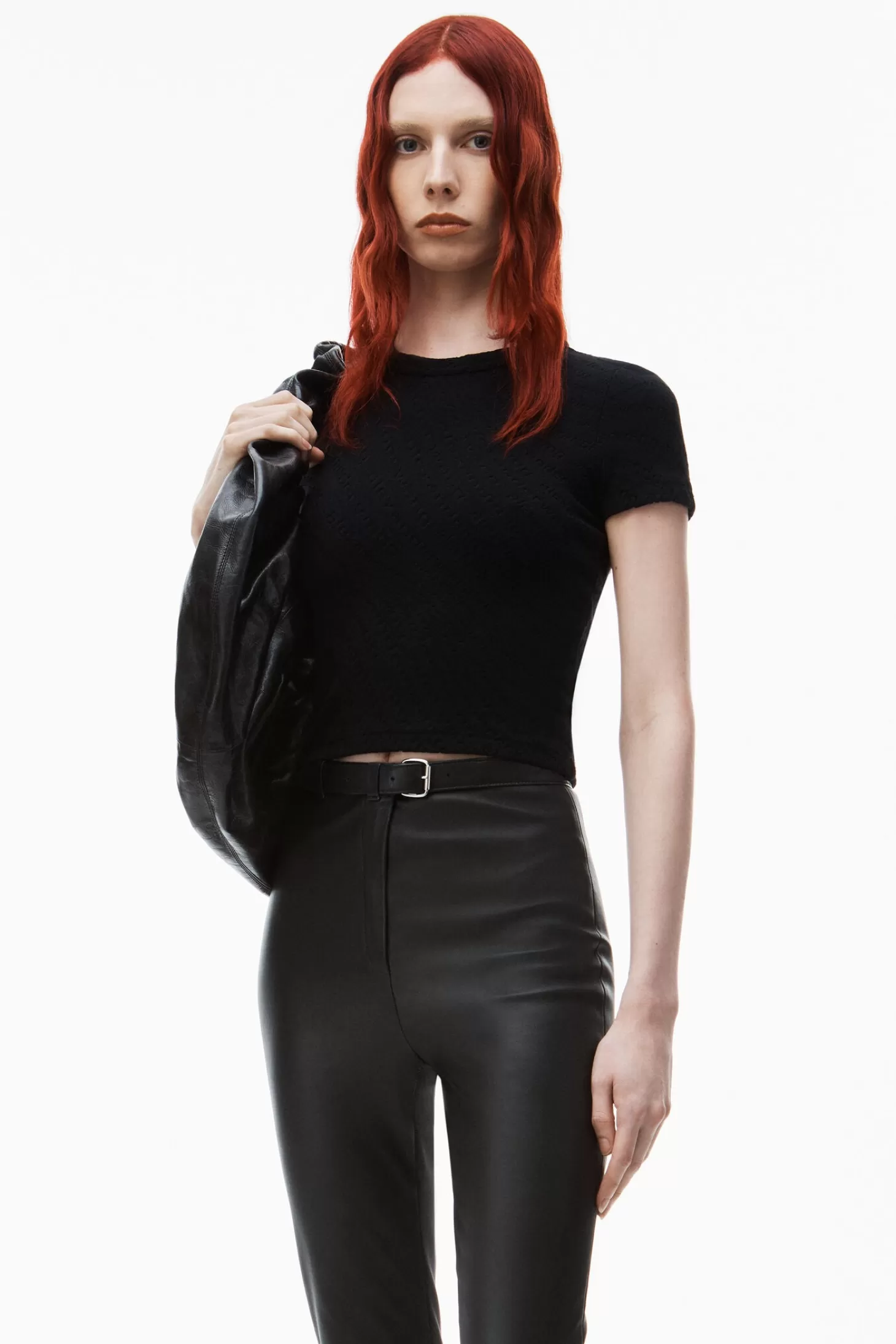 Tops<ALEXANDERWANG.T CREW NECK SHORT SLEEVE BABY TEE