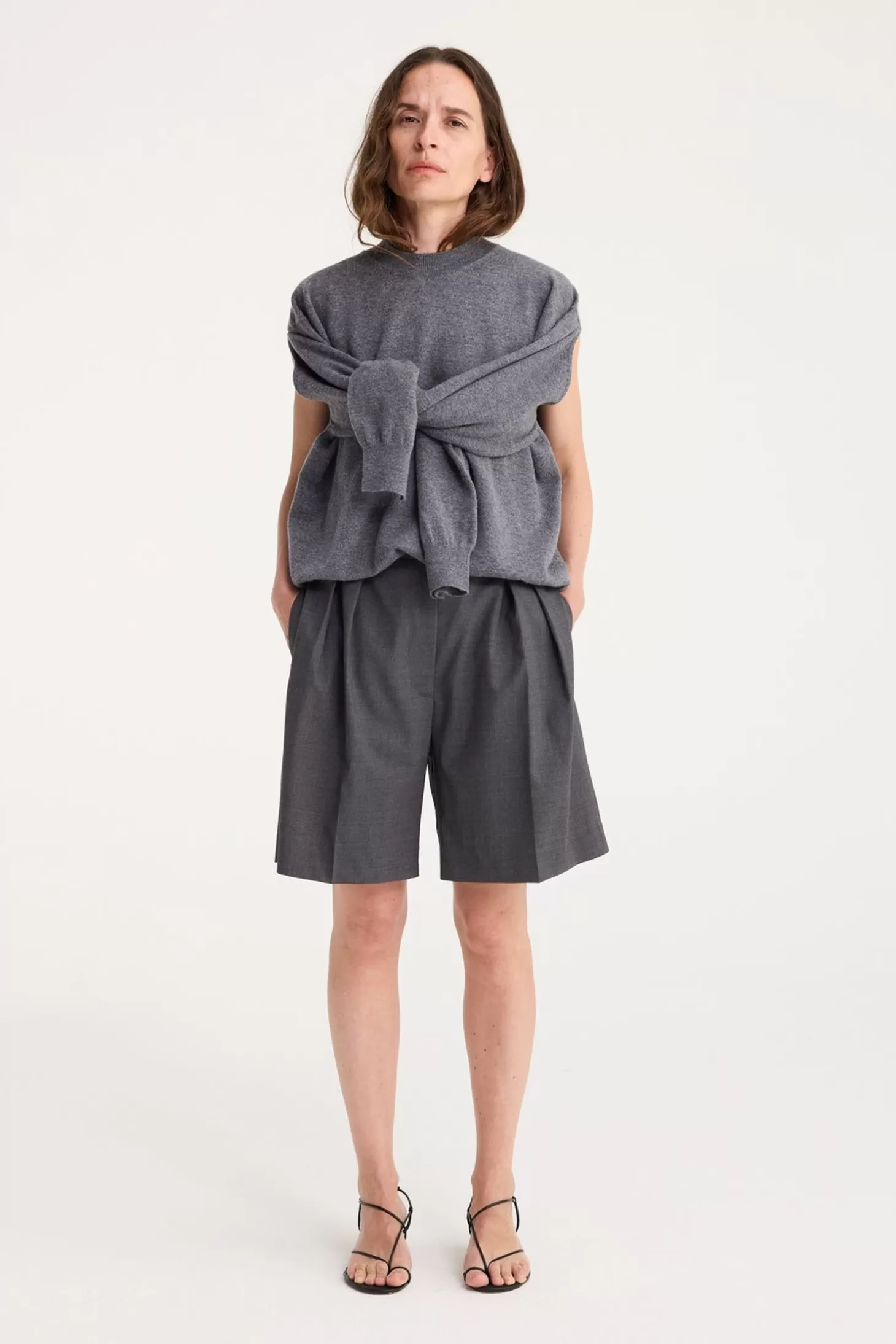 Knitwear<RÓHE CREW NECK WITH OPEN ARMHOLE