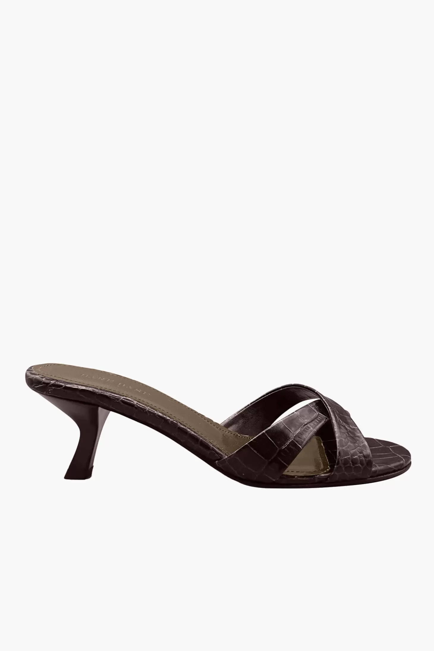 Heels<BARE BASE CROC SANDAL