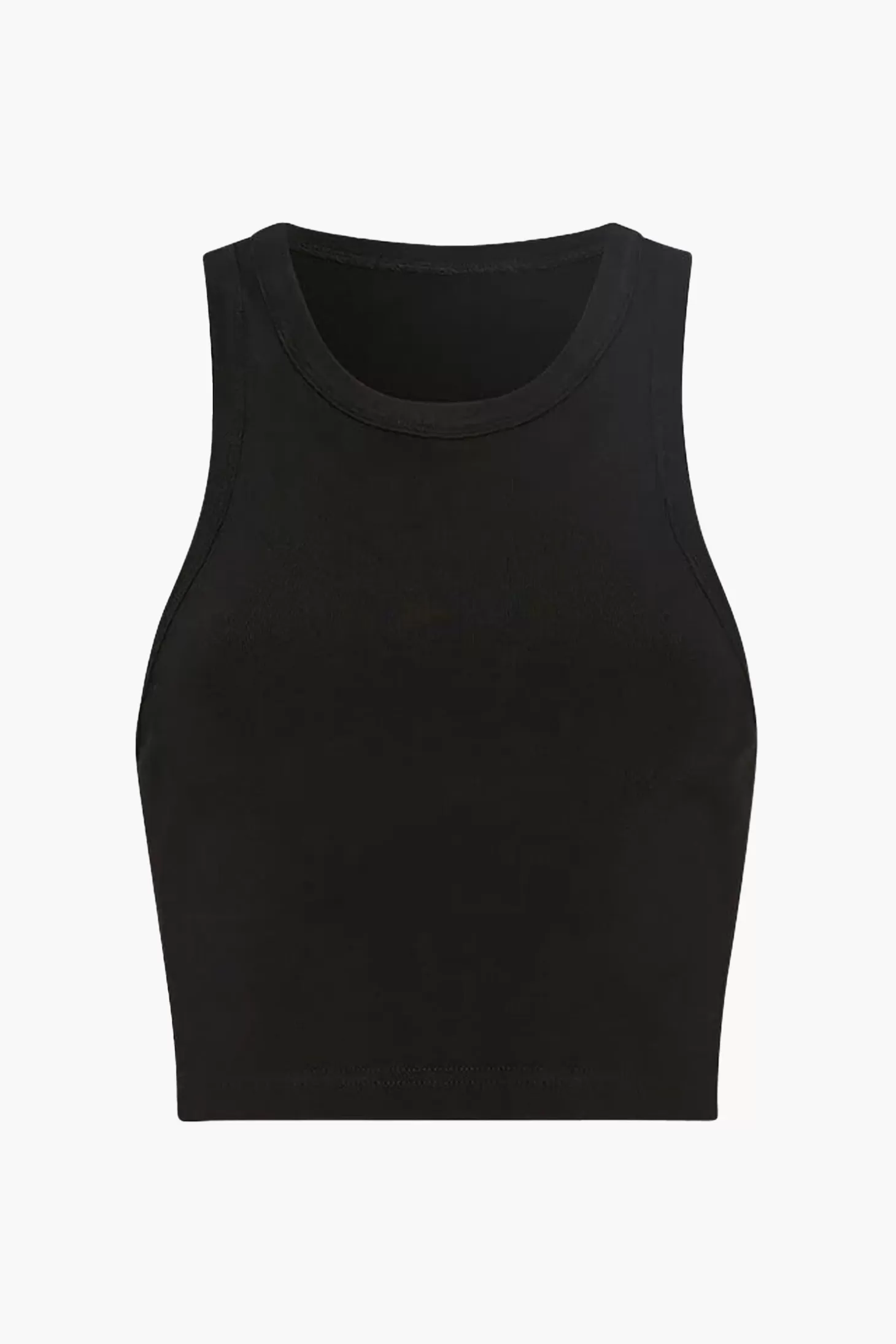 Tops<ESSE CROP TANK TOP Black