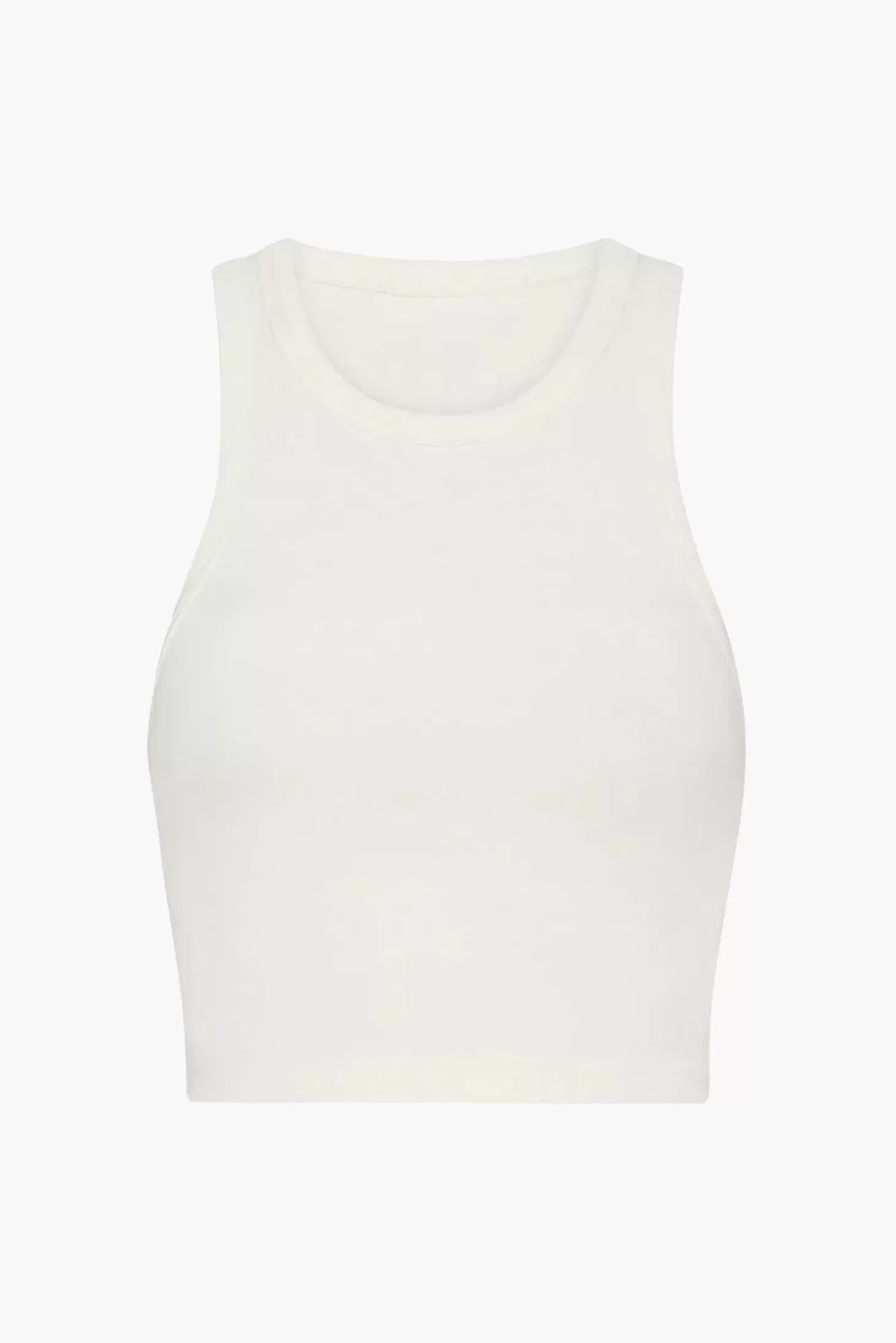Tops<ESSE CROP TANK TOP Ivory