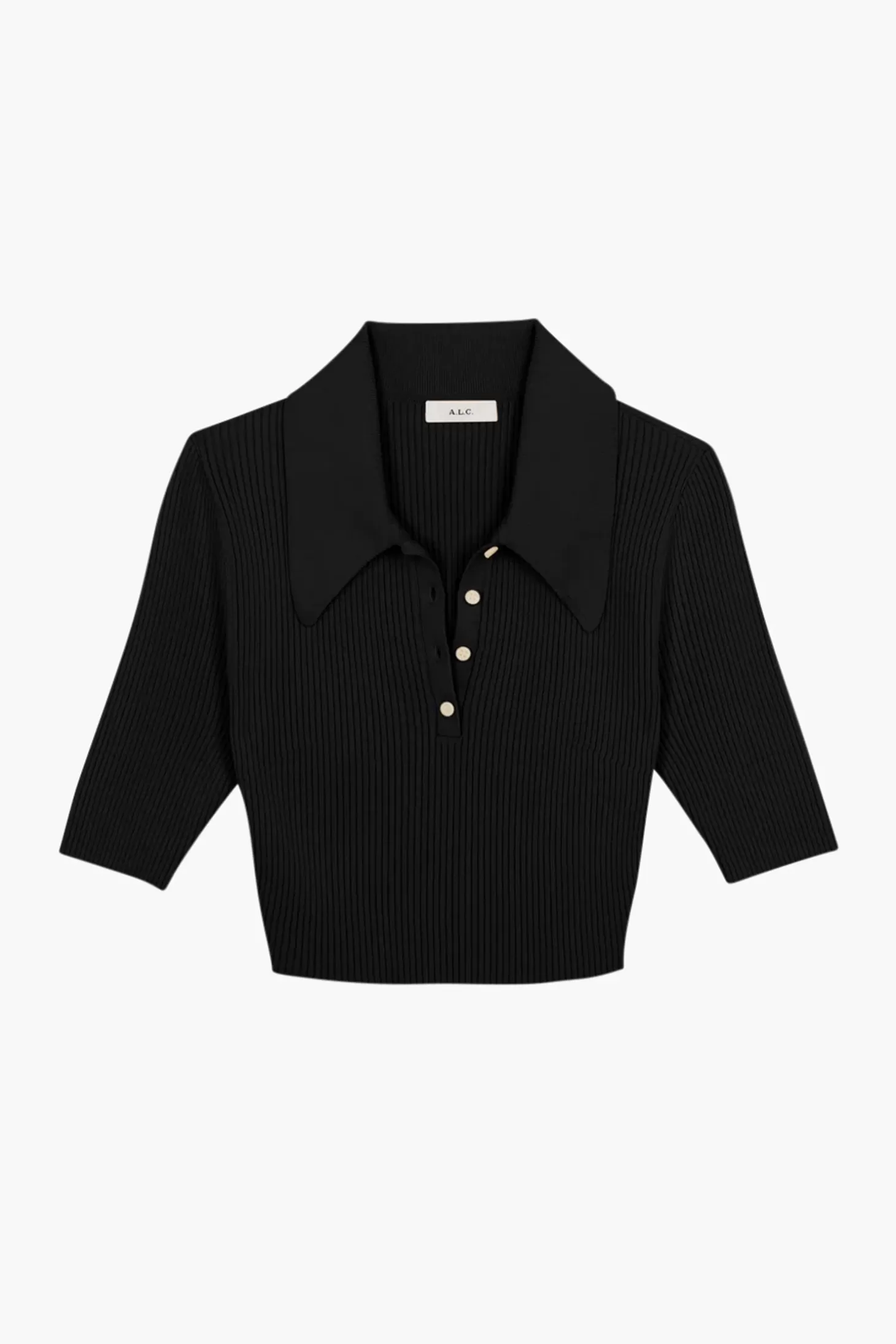Tops<A.L.C CROPPED ATLAS Black