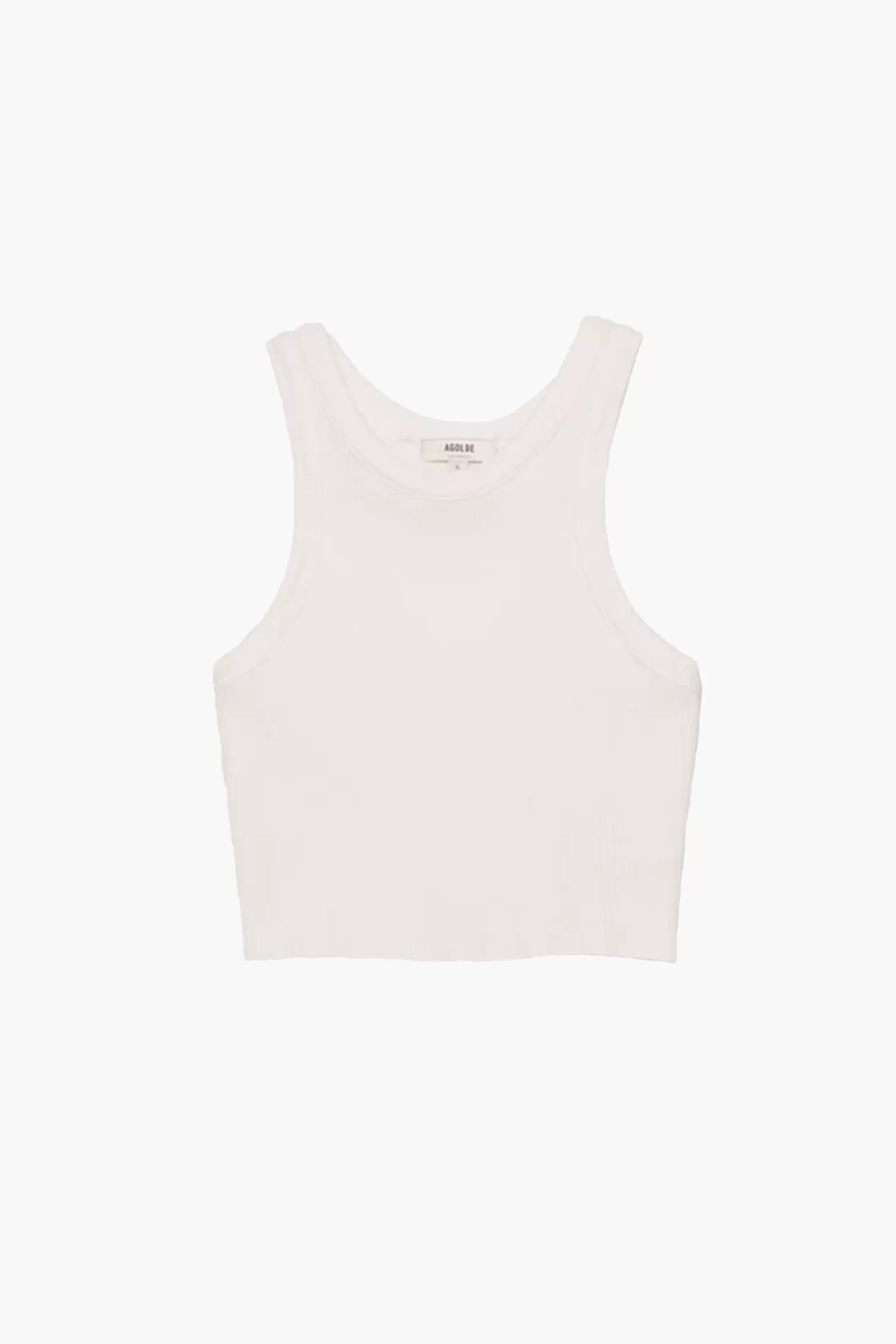 Tops<AGOLDE CROPPED BAILEY TANK White
