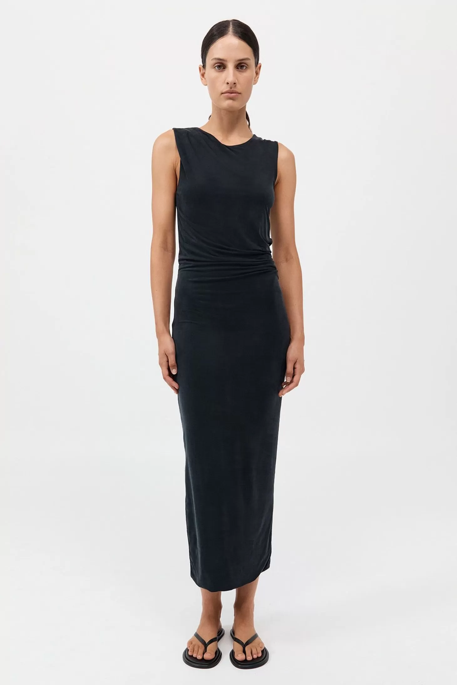 Dresses<ST. AGNI CUPRO JERSEY DRAPE DRESS