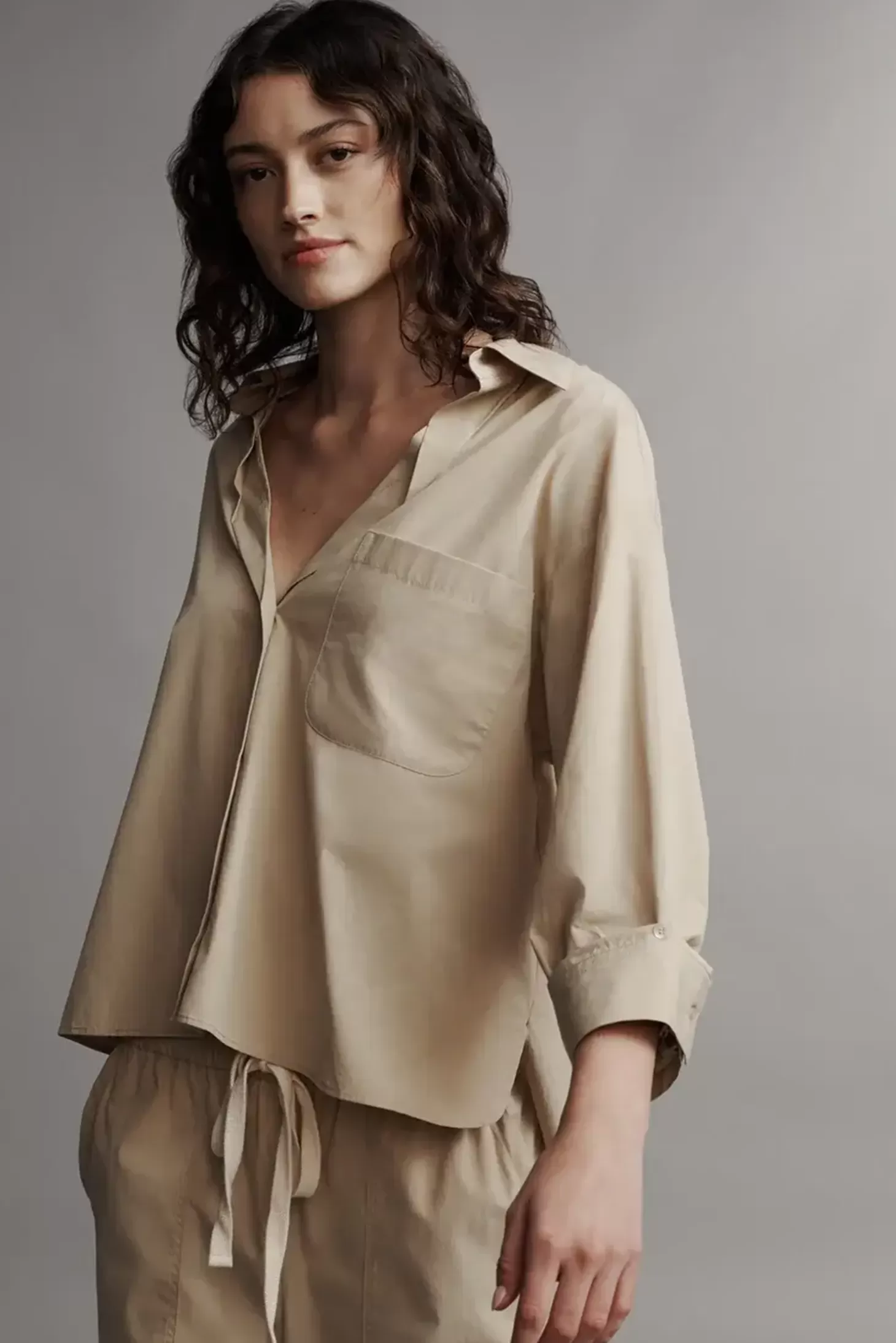 Tops | Matching Sets<TWP DAY AFTER COTTON SHIRT Sandstone