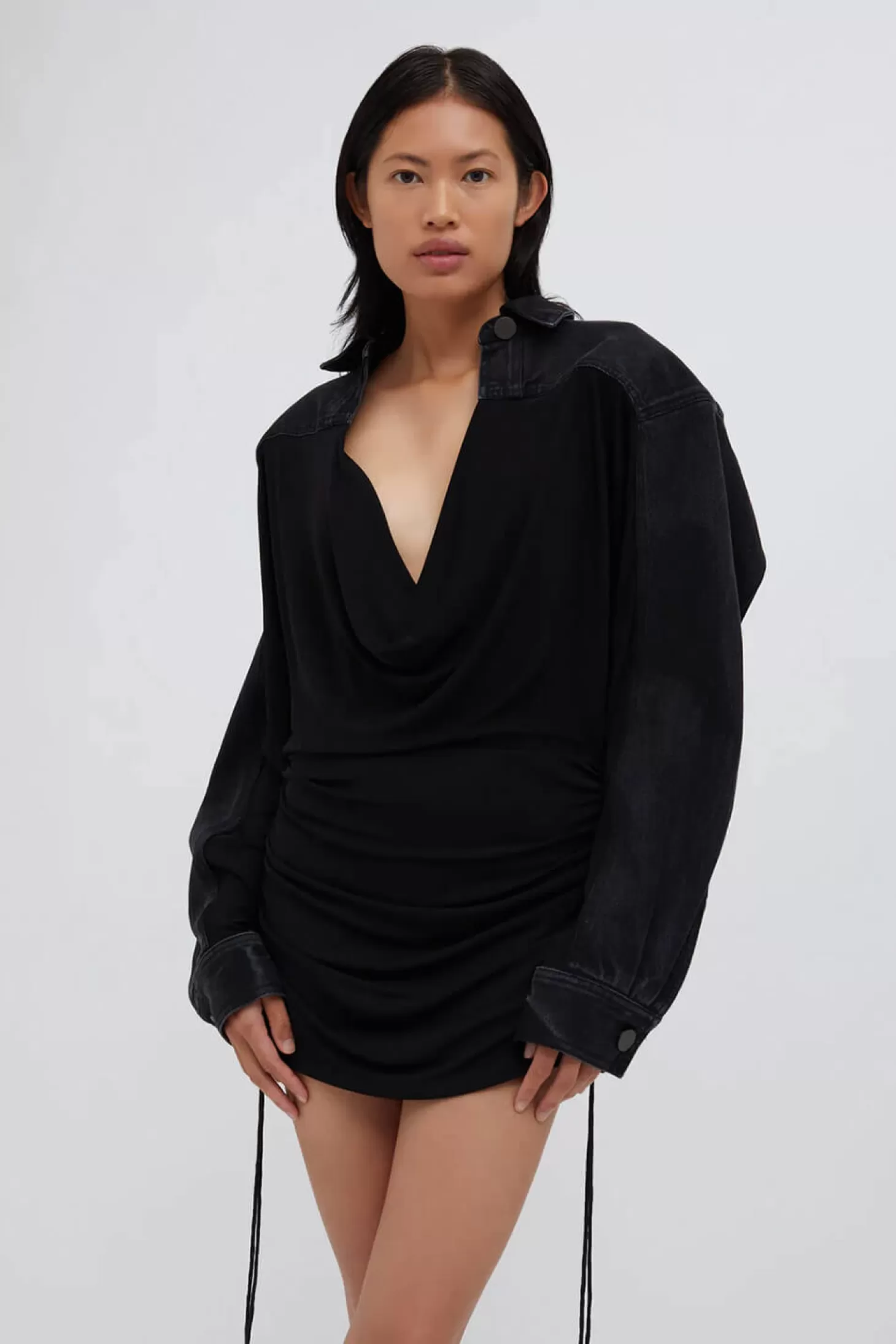 Tops | Denim<CHRISTOPHER ESBER DECONSTRUCT DENIM CUMMERBUND SHIRT