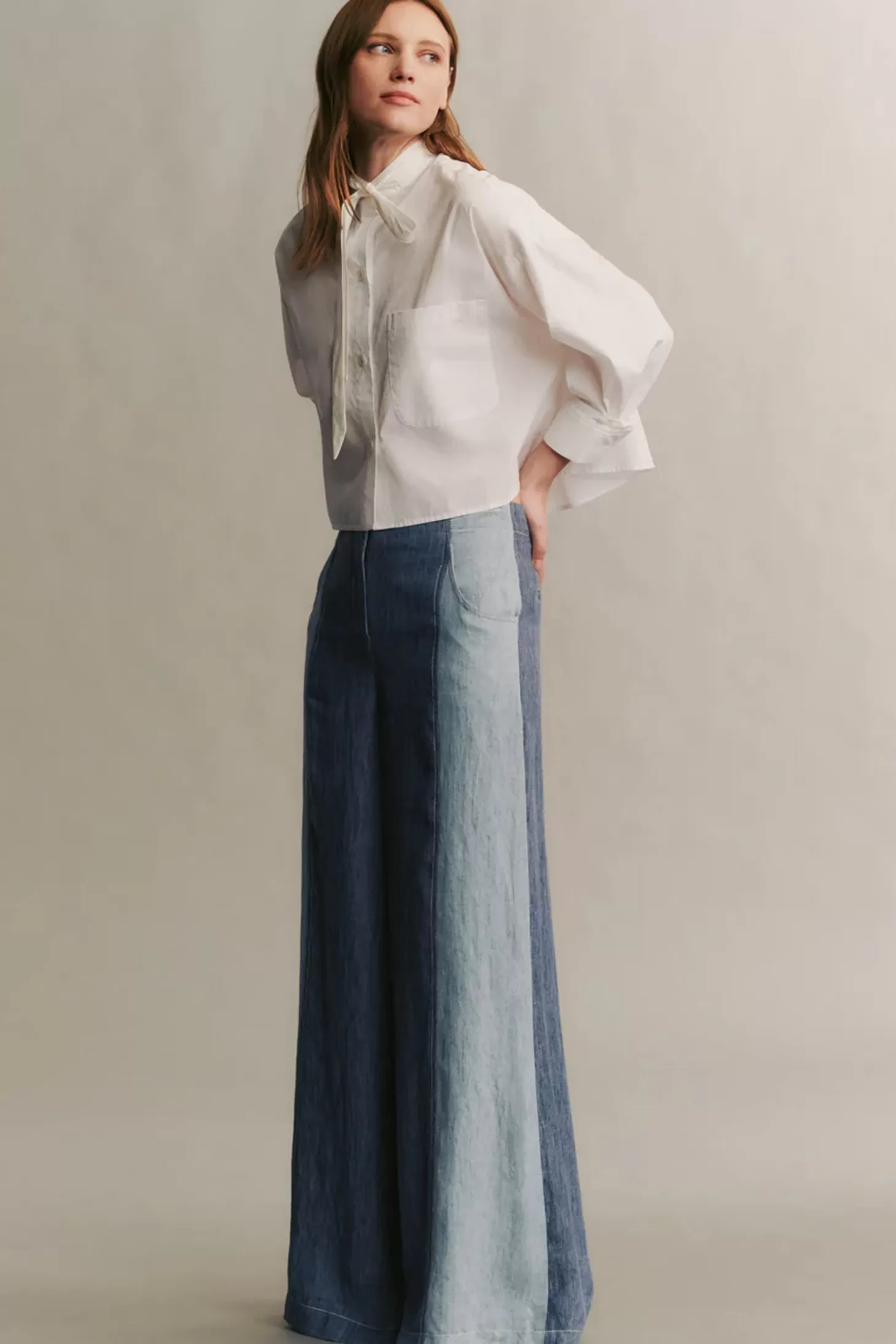 Pants<TWP DEMIE WITH COMBO PANT MediumIndigo
