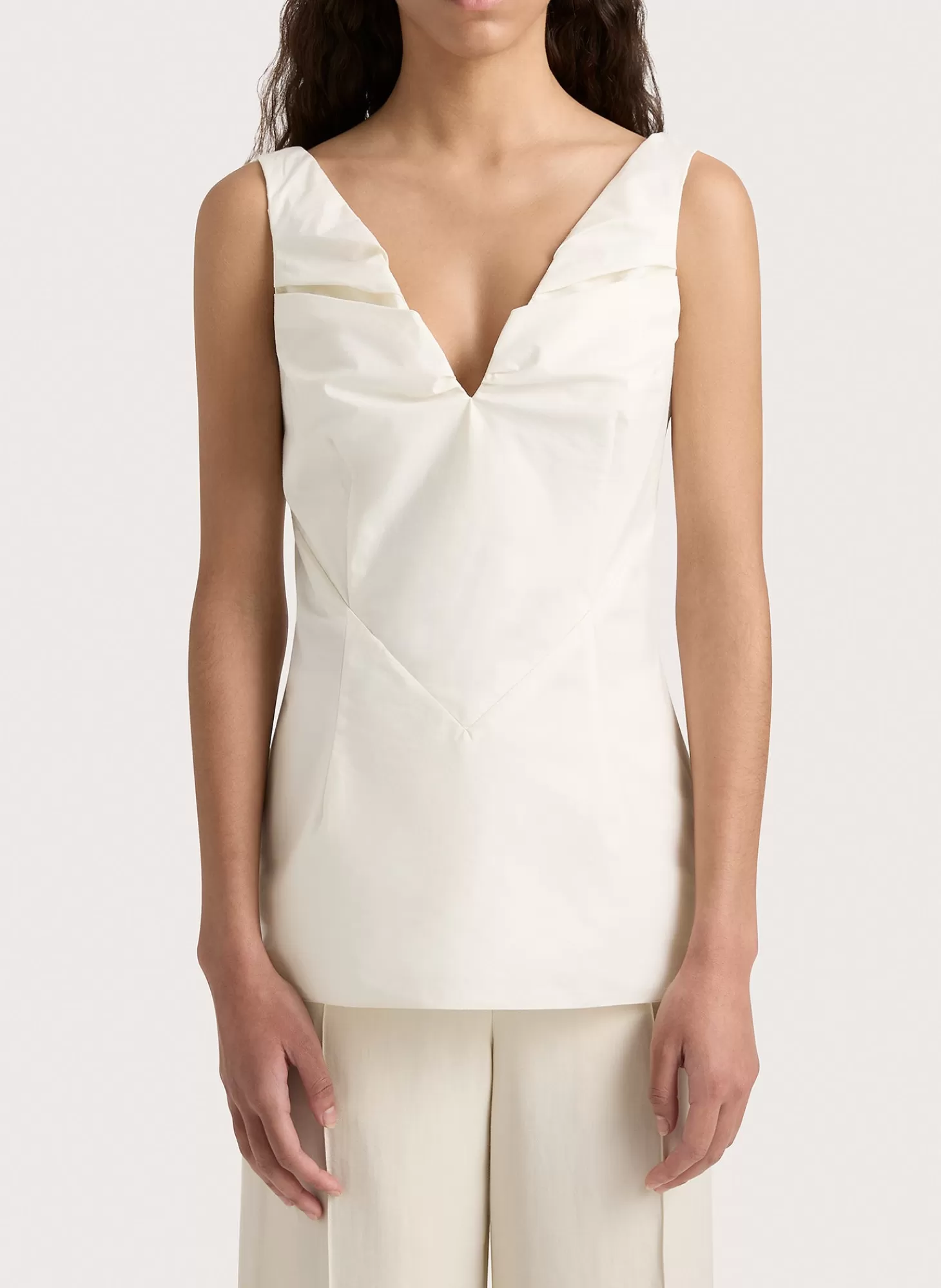 Tops<FAITHFULL THE BRAND DESORD TOP White