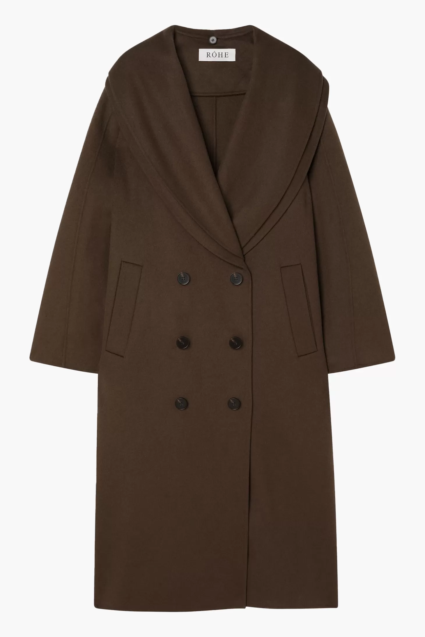 Coats<RÓHE DOUBLE-FACED WOOL SCARF COAT