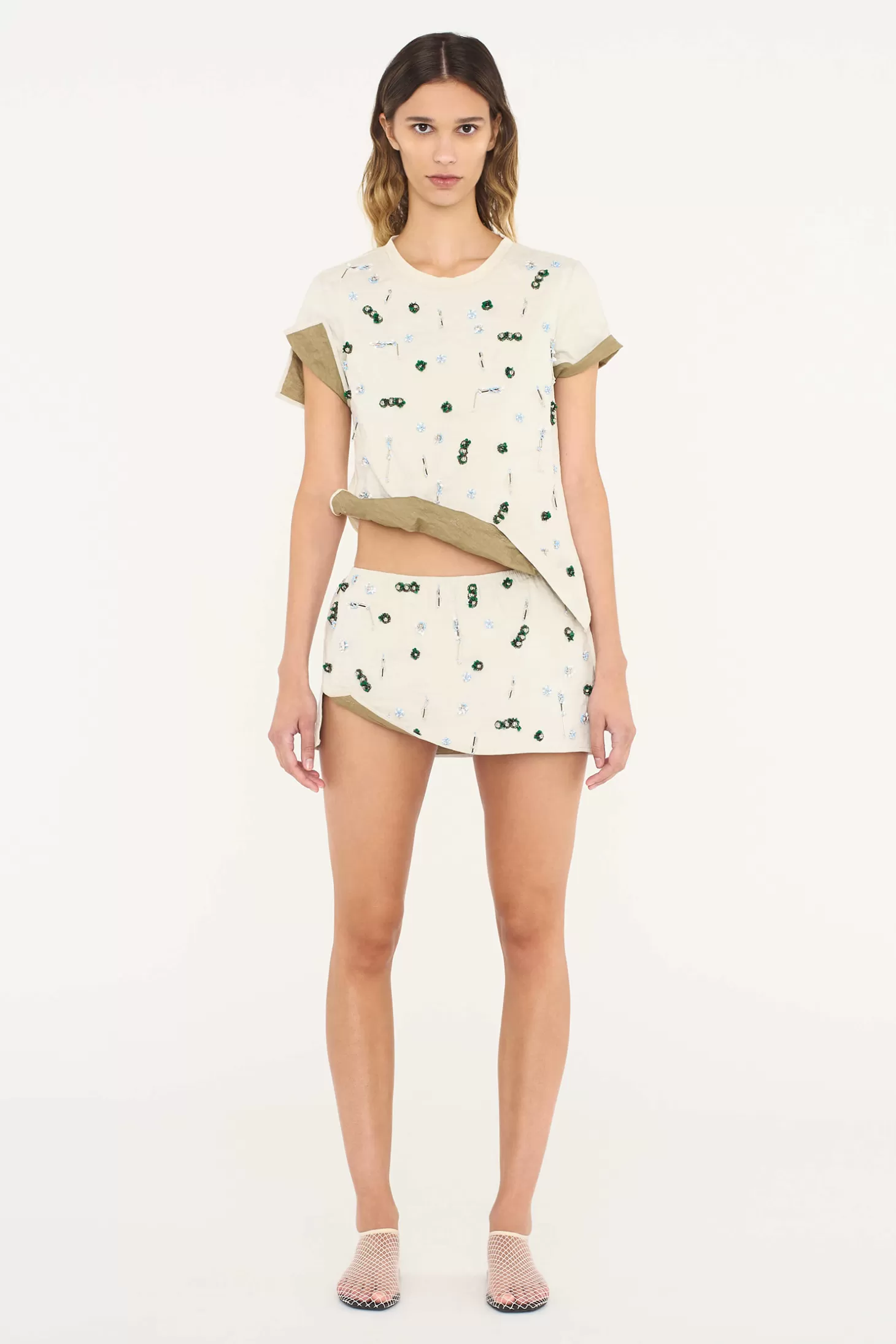 Tops | Matching Sets<CHRISTOPHER ESBER EMBLA BEADED CRUSHED TEE