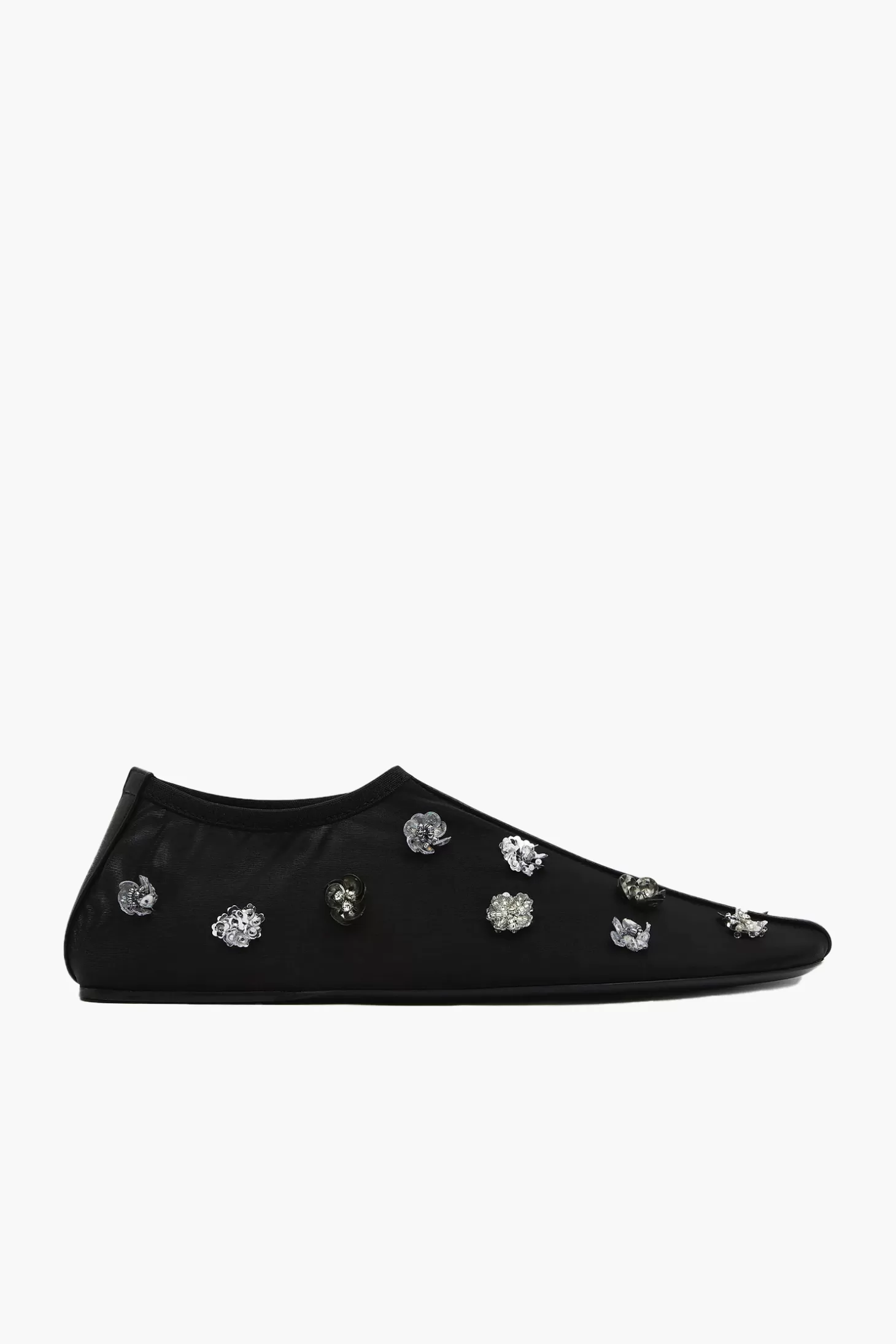 Flats<CHRISTOPHER ESBER EMBLA BEADED MESH FLAT BlackMulti
