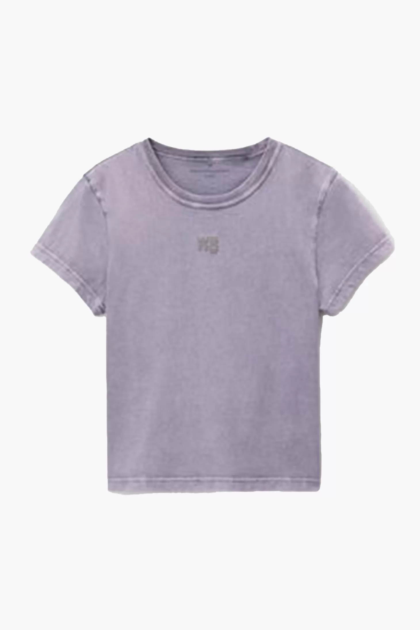 Tops | Sweatshirts & Loungewear<ALEXANDERWANG.T ESSENTIAL JSY SHRUNK TEE W/PUFF LOGO & BOUND NECK AcidPinkLavender