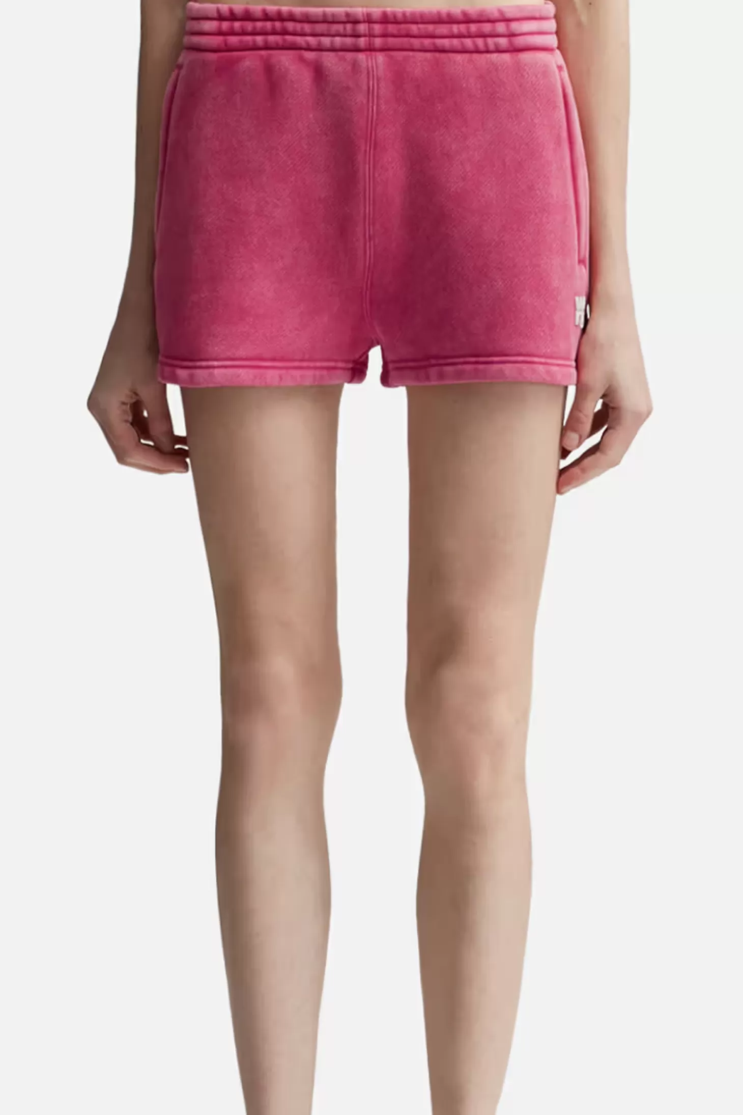 Sweatshirts & Loungewear | Shorts<ALEXANDERWANG.T ESSENTIAL TERRY SWEATSHORT WITH PUFF PAINT LOGO SoftCherry