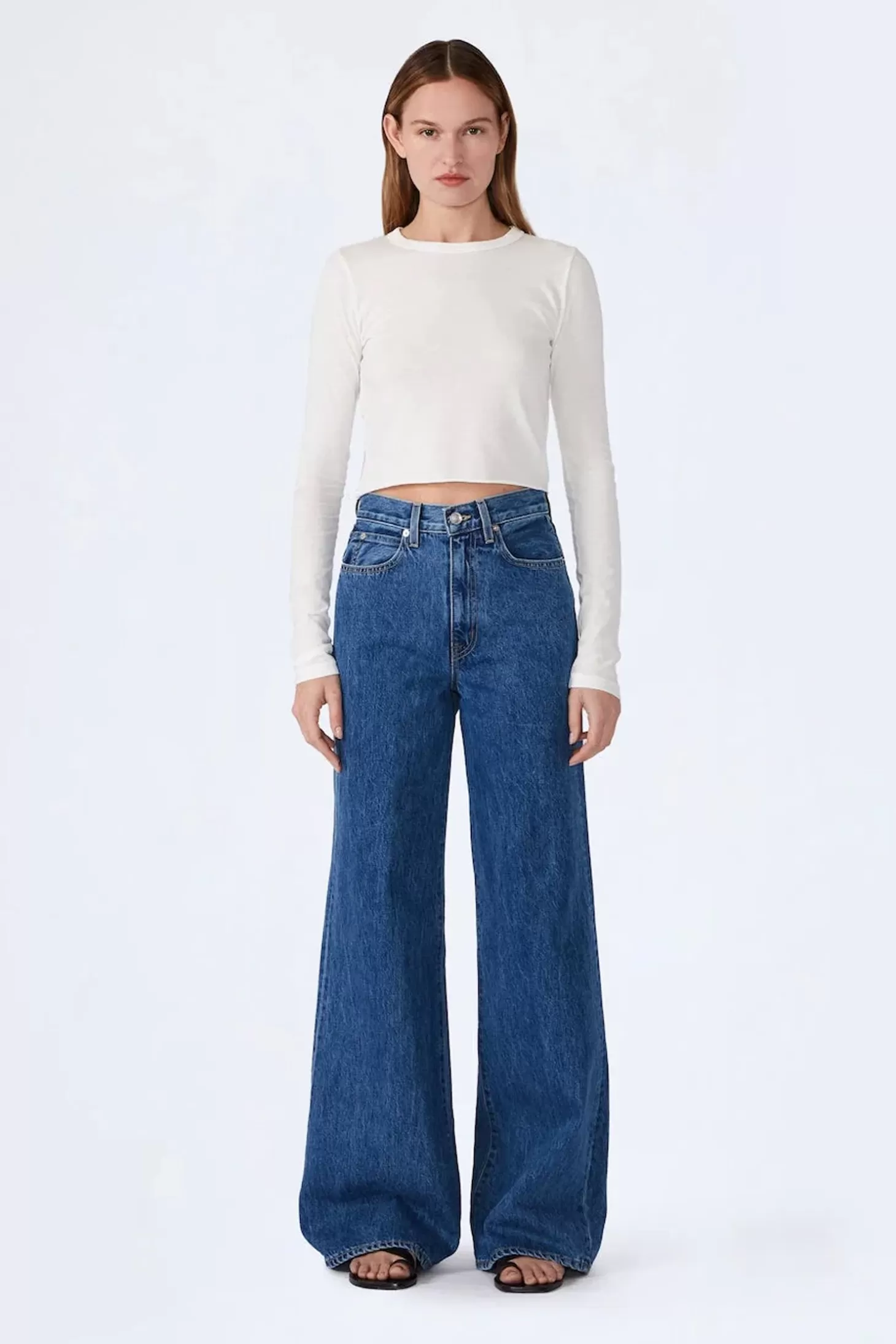Denim<SLVRLAKE EVA SUPER WIDE LEG JEAN