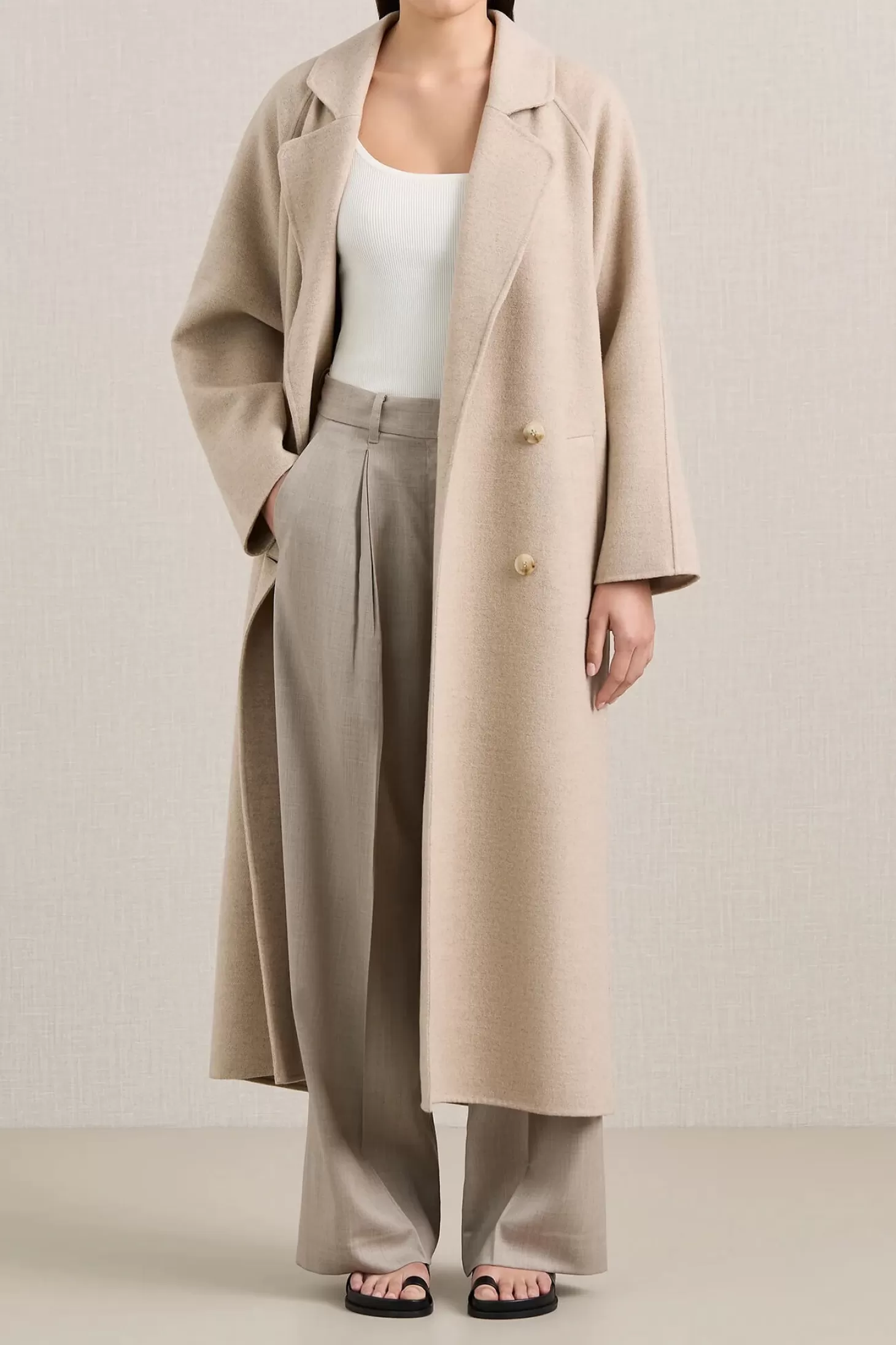 Jackets | Coats<A.EMERY EVANS COAT AlmondMelange