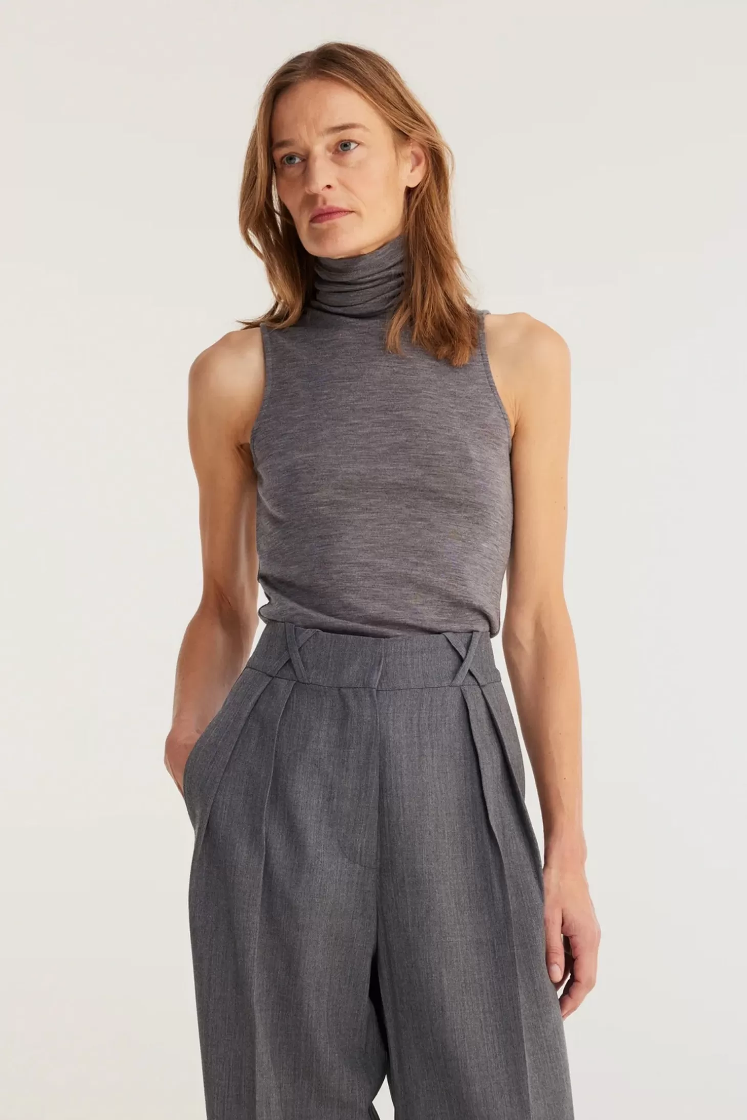Tops | Knitwear<RÓHE FINE MERINO SLEEVELESS TURTLENECK