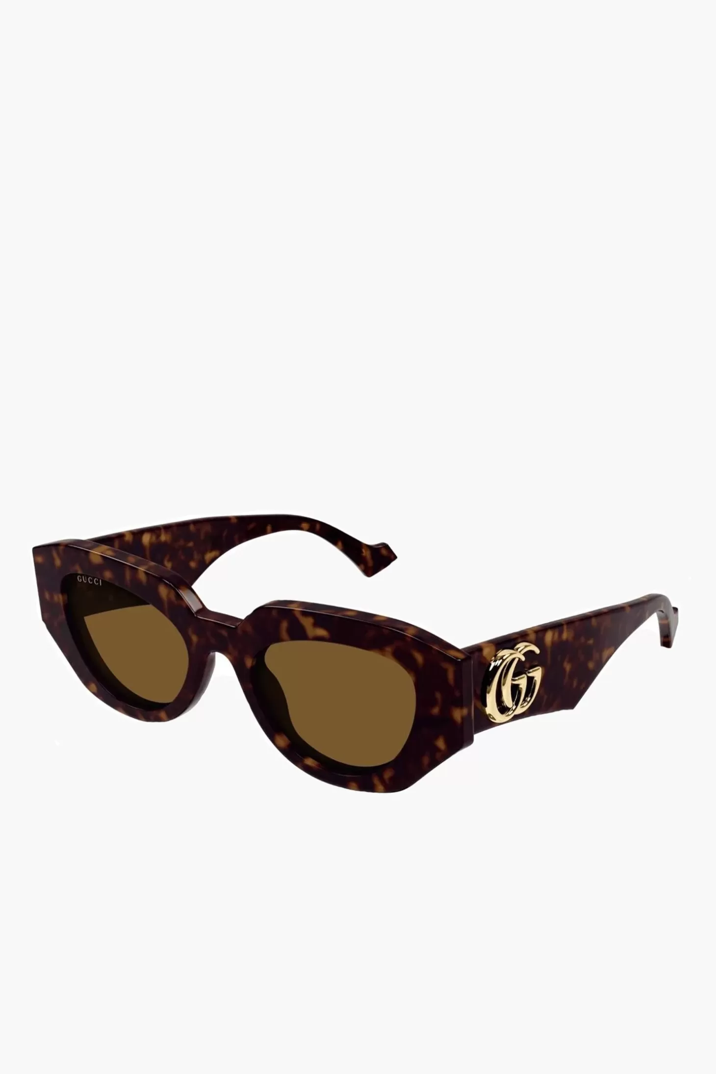 Sunglasses<GUCCI GEOMETRIC-FRAME SUNGLASSES Tortoiseshell
