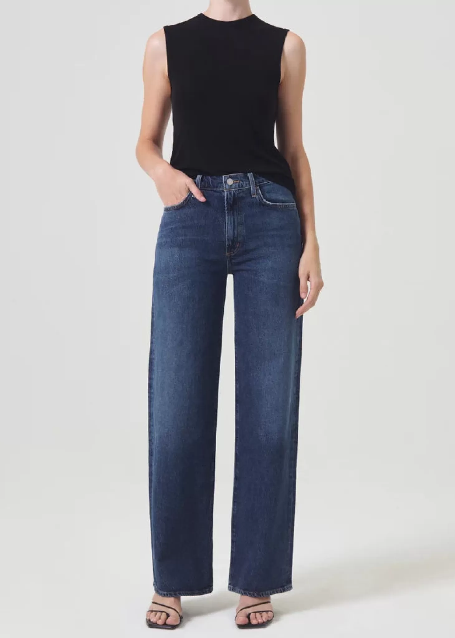 Denim<AGOLDE HARPER MID RISE WIDE LEG JEAN