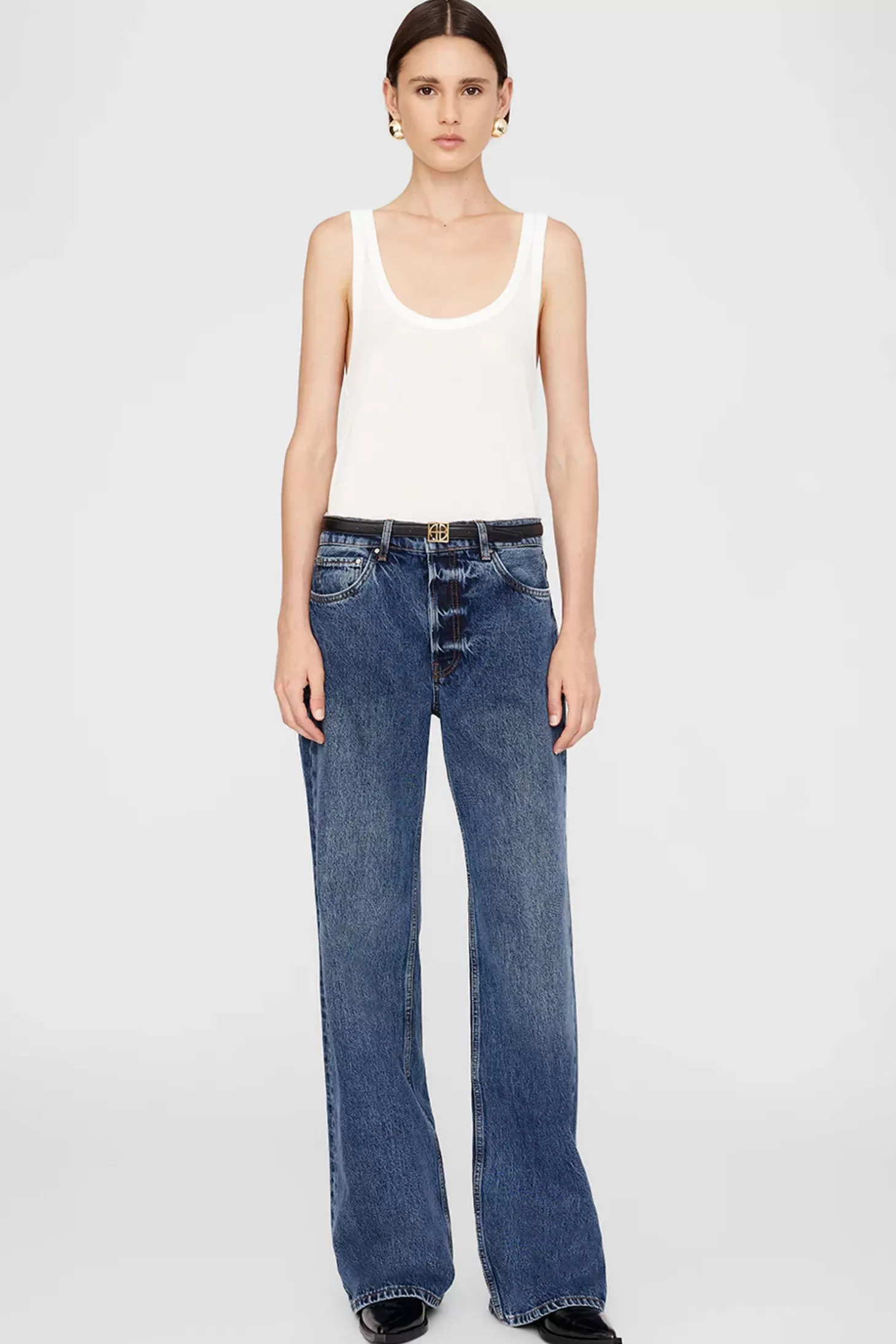 Denim<ANINE BING HUGH JEAN DarkIndigo