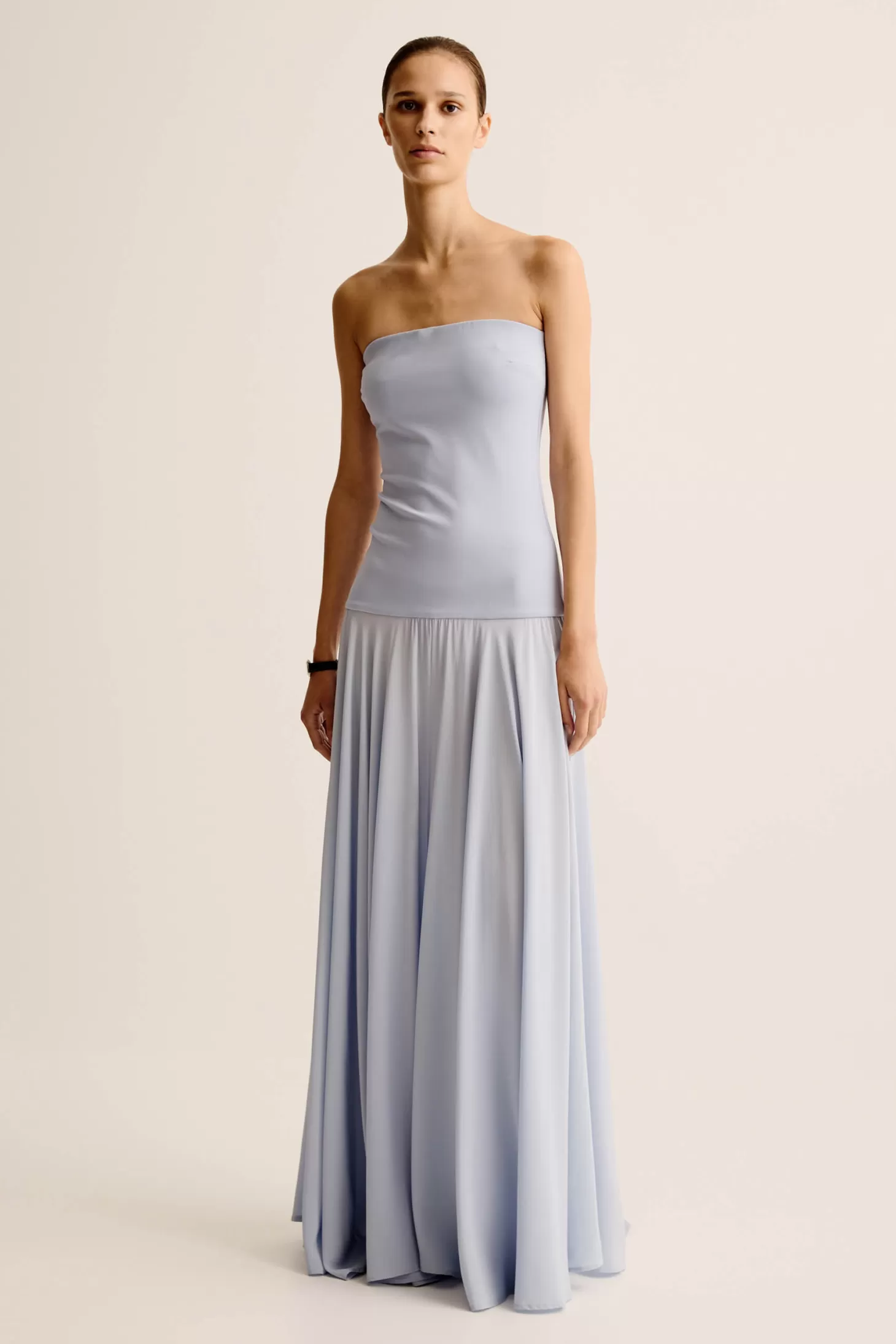 Dresses<ESSE ILLI STRAPLESS DRESS AgateBlue