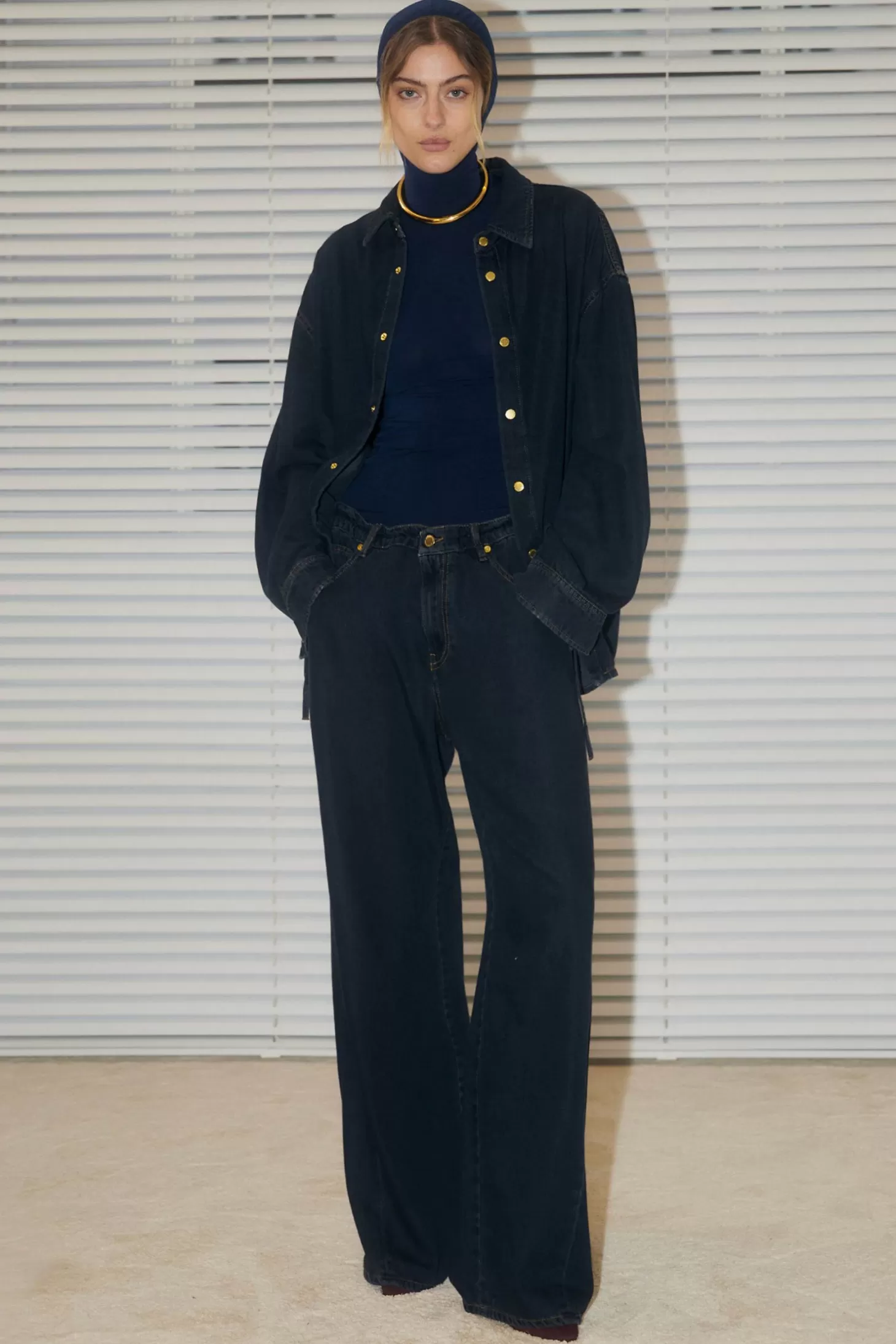 Denim<DARKPARK IRIS - TENCEL PAPER BAG PANTS
