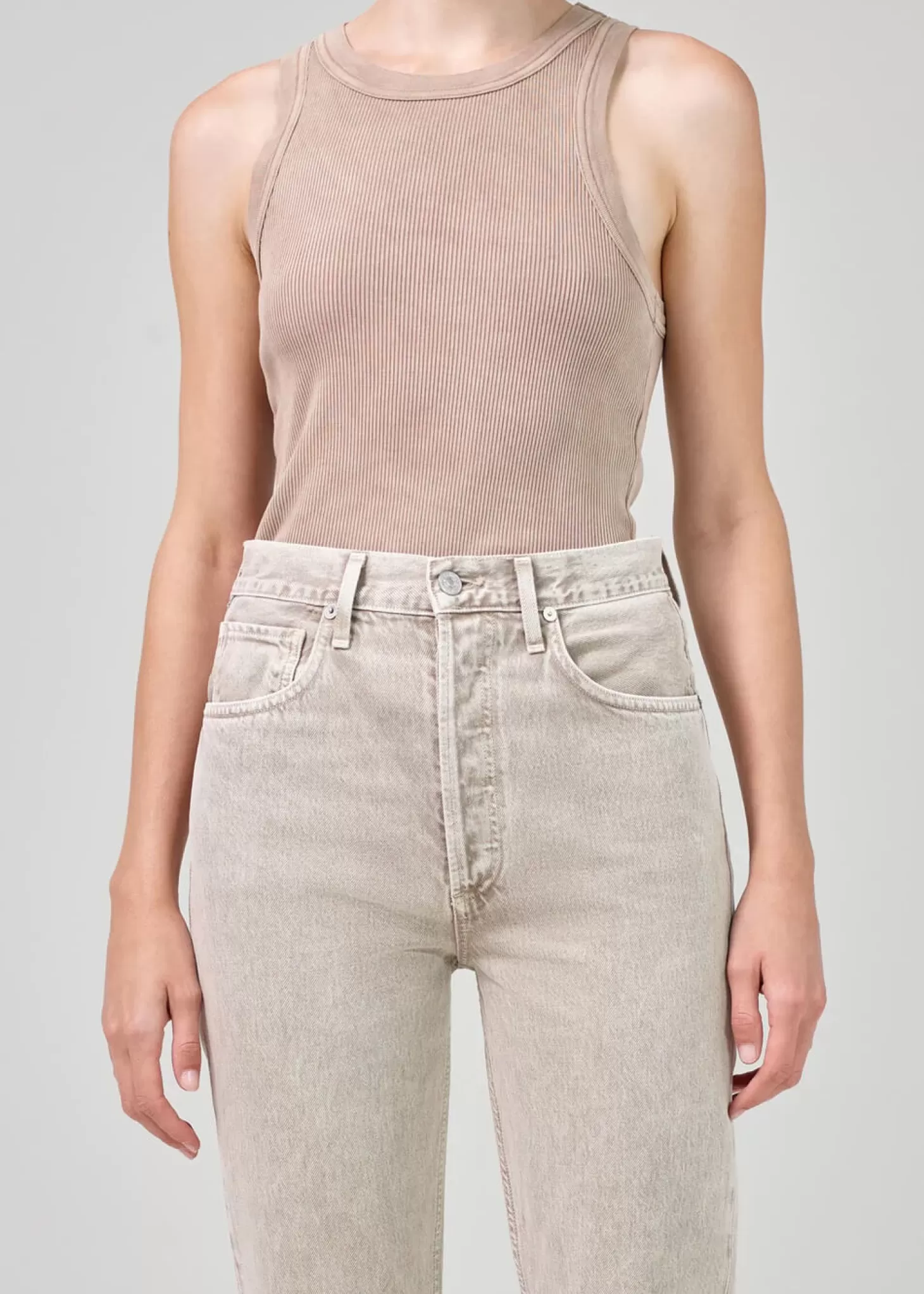 Tops<CITIZENS OF HUMANITY ISABEL RIB TANK SandAtlas