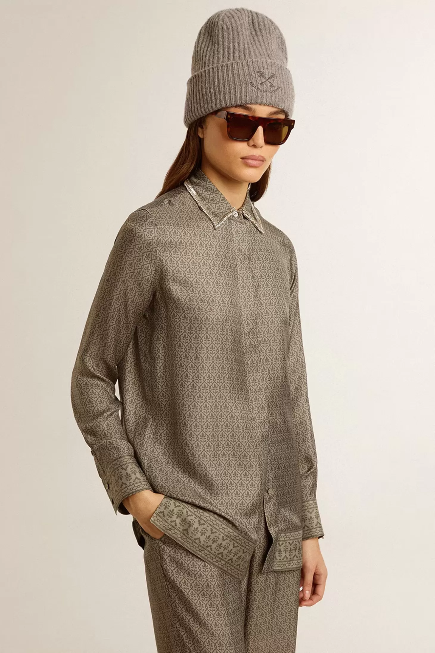 Tops | Matching Sets<GOLDEN GOOSE JOURNEY W'S SHIRT PAJAMAS TWILL ALLOVER PRINT W EMBROIDERY MoonMist