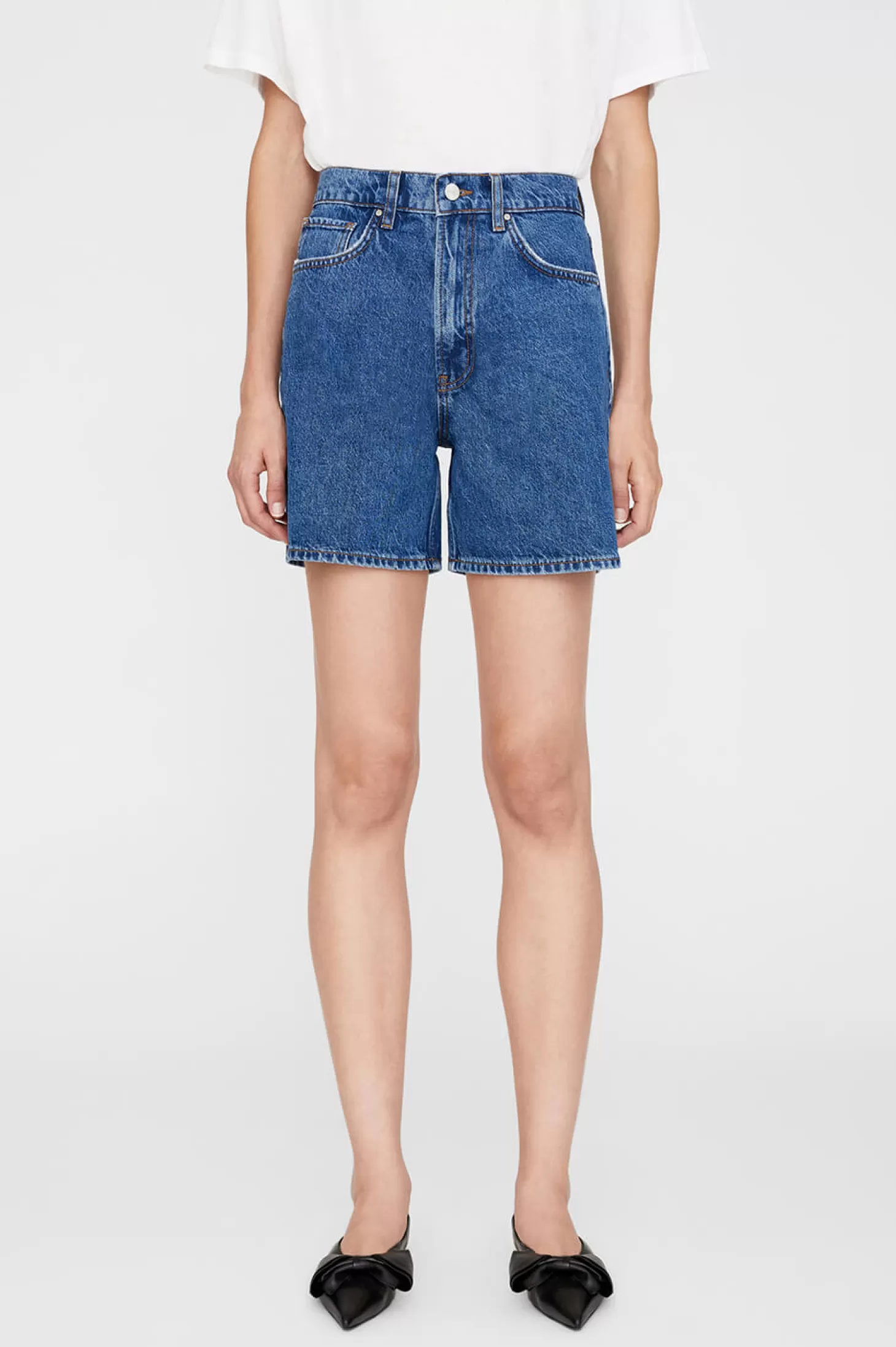 Denim | Shorts<ANINE BING KAT SHORT Vintageblue