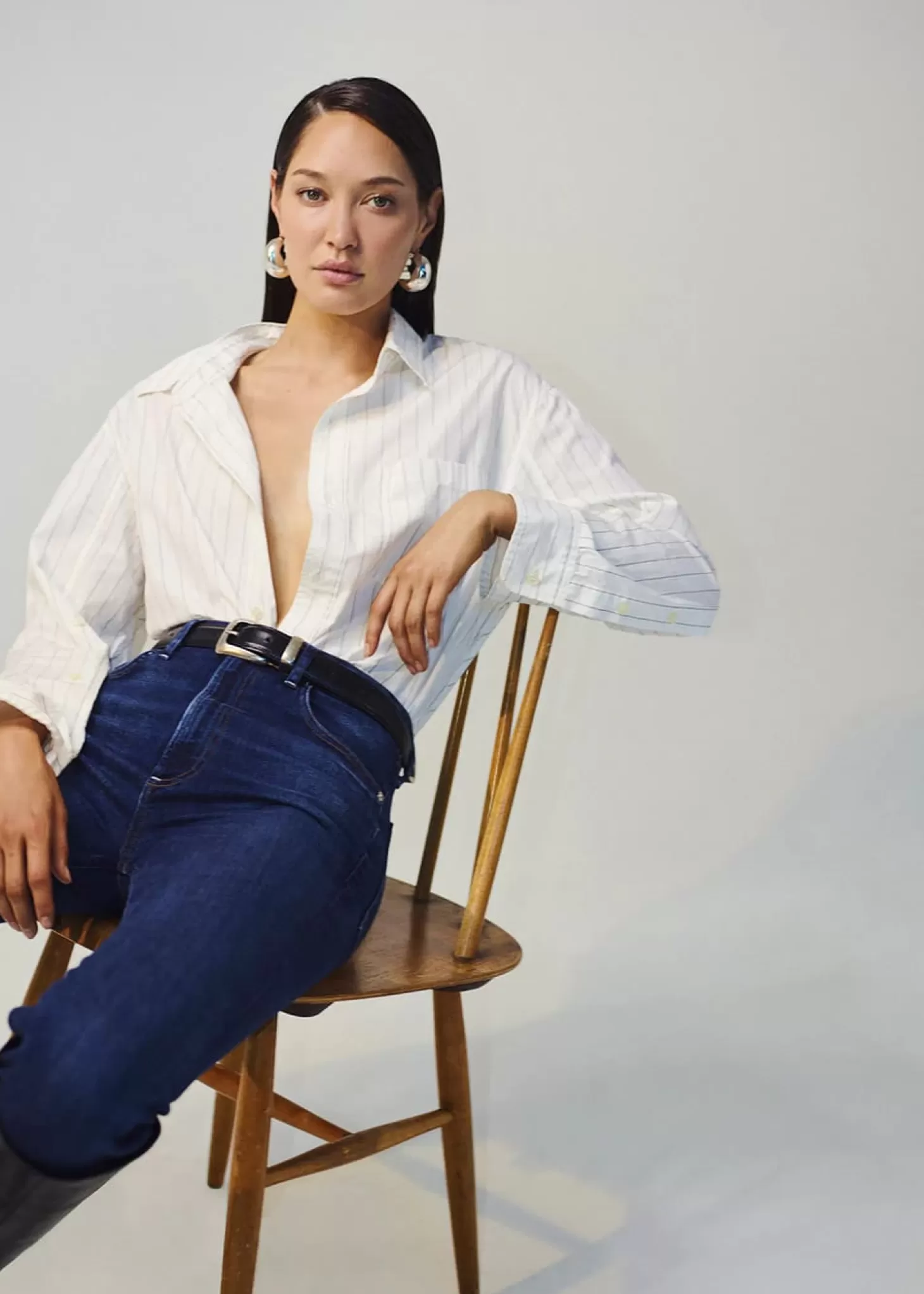 Tops<CITIZENS OF HUMANITY KAYLA SHIRT BitterChocolateStripe