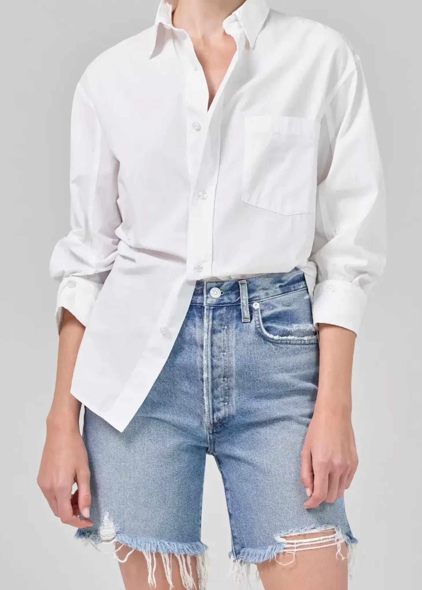 Tops<CITIZENS OF HUMANITY KAYLA SHIRT OpticWhite