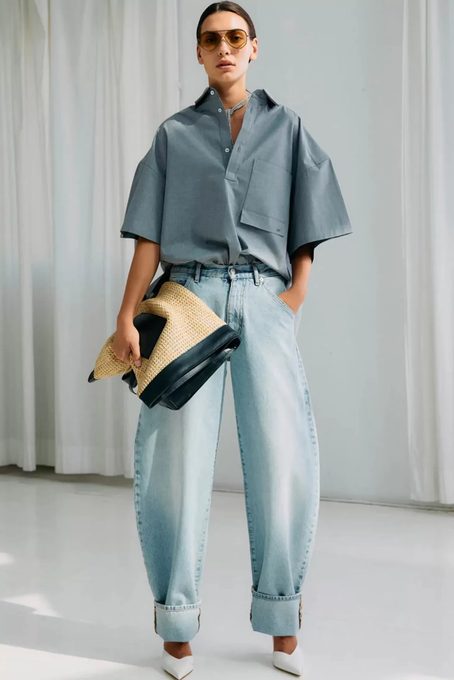 Denim<DARKPARK KHRIS -  BARREL LEG DENIM