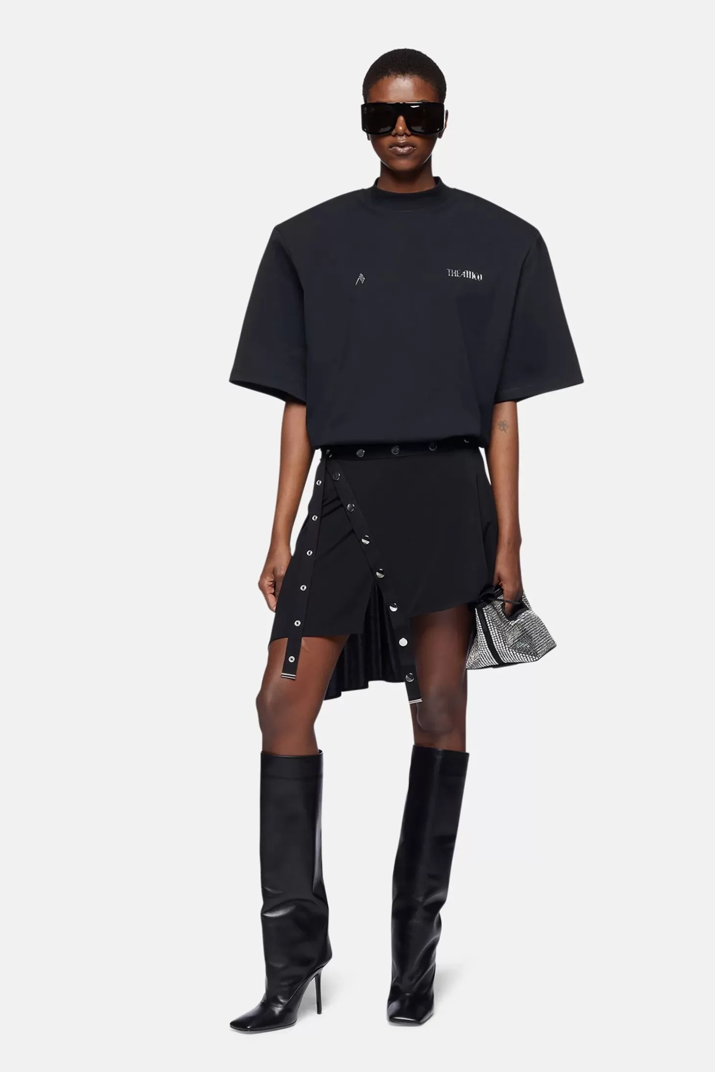 Tops<THE ATTICO KILIE T-SHIRT Black