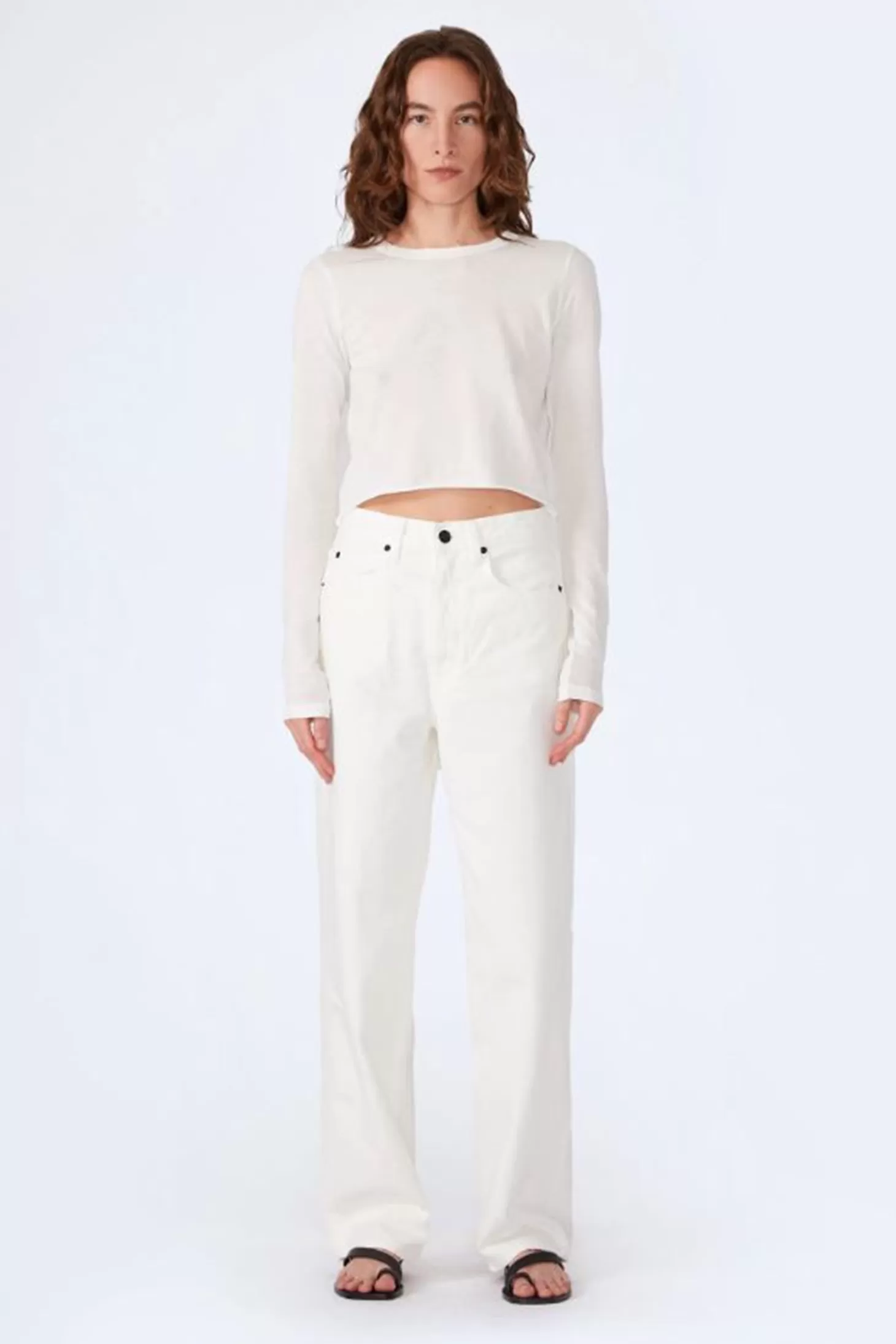 Denim<SLVRLAKE KOKO HIGH RISE RELAXED JEAN White