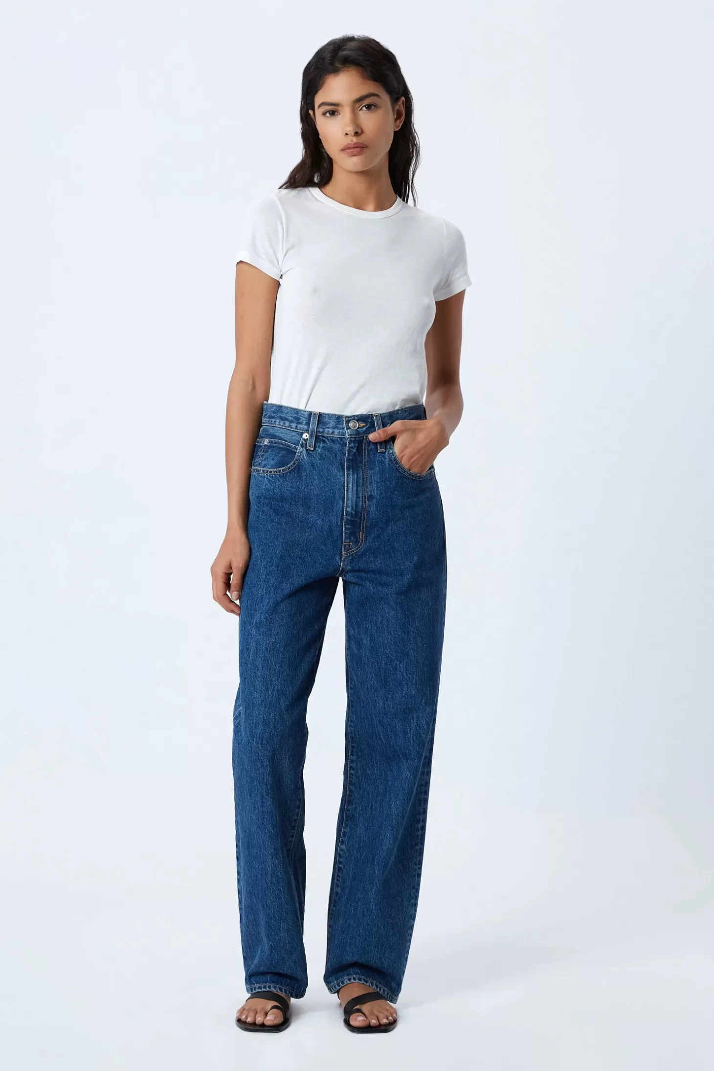 Denim<SLVRLAKE KOKO HIGH RISE RELAXED JEAN Claremont