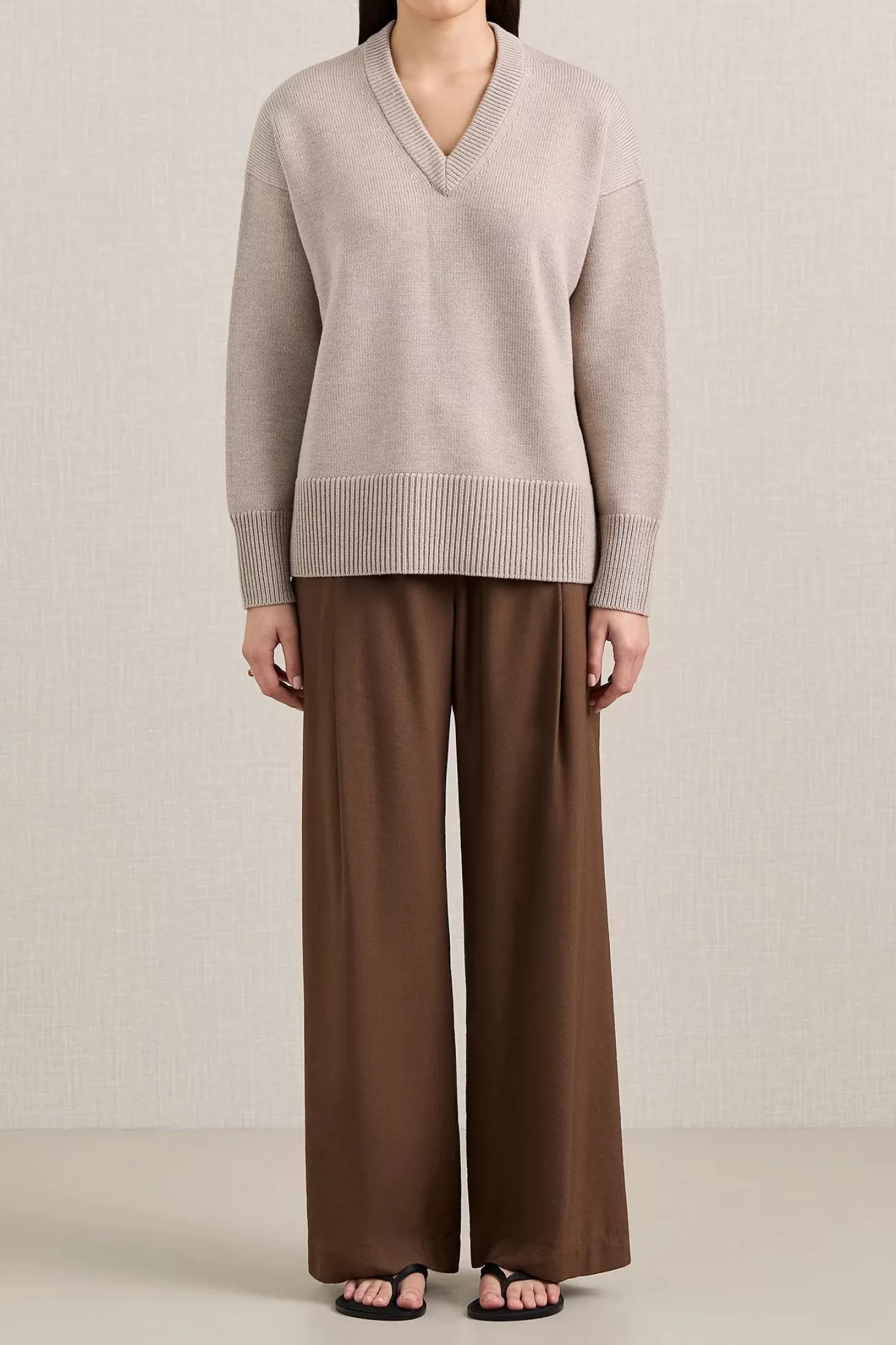 Knitwear<A.EMERY LEWIS KNIT AlmondMelange