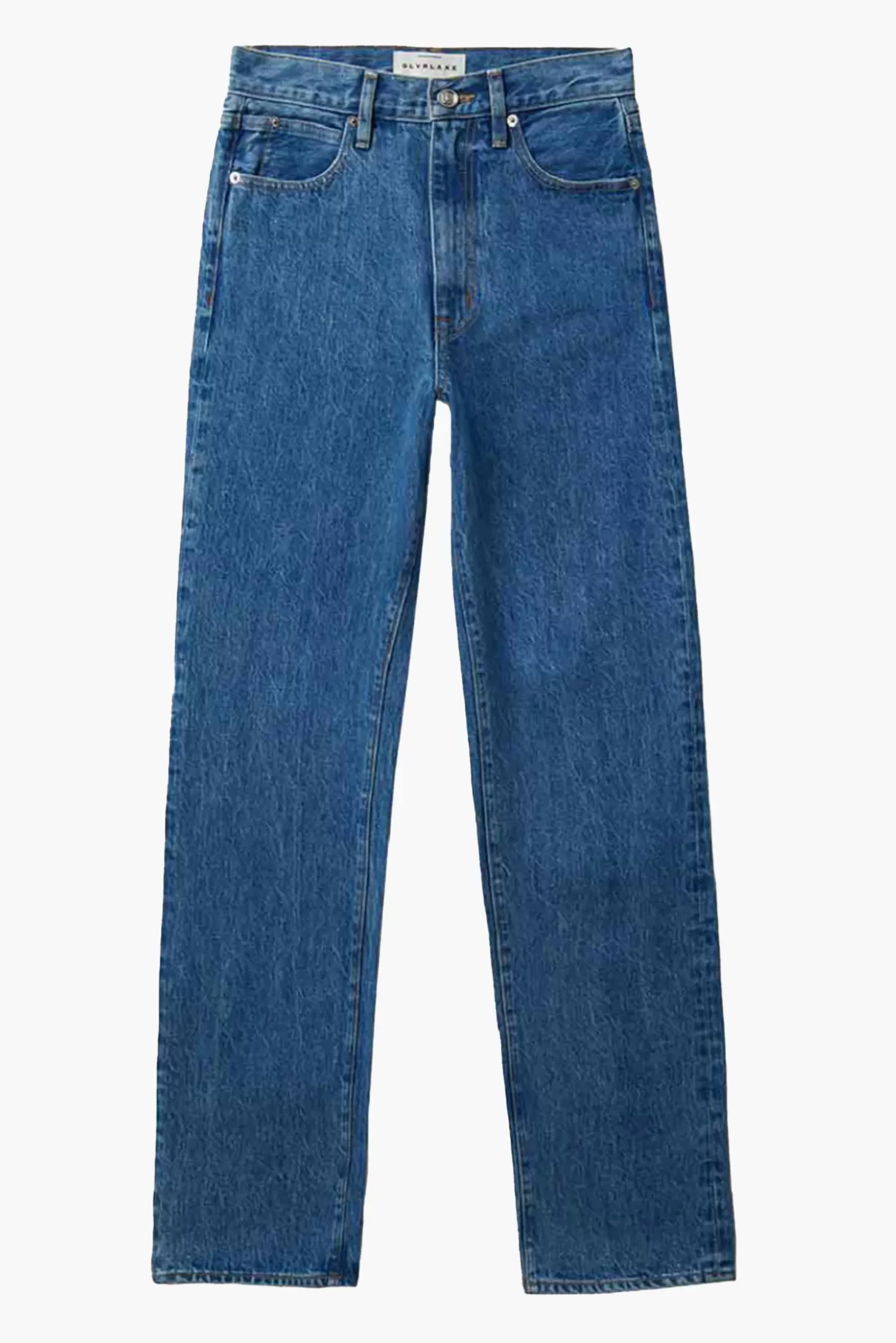Denim<SLVRLAKE LONDON HIGH RISE STRAIGHT LEG JEAN